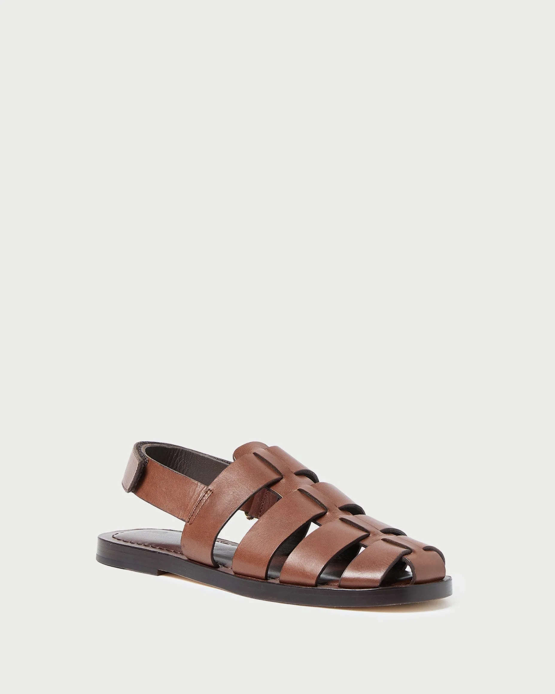 Sawyer Espresso Leather Caged Sandal