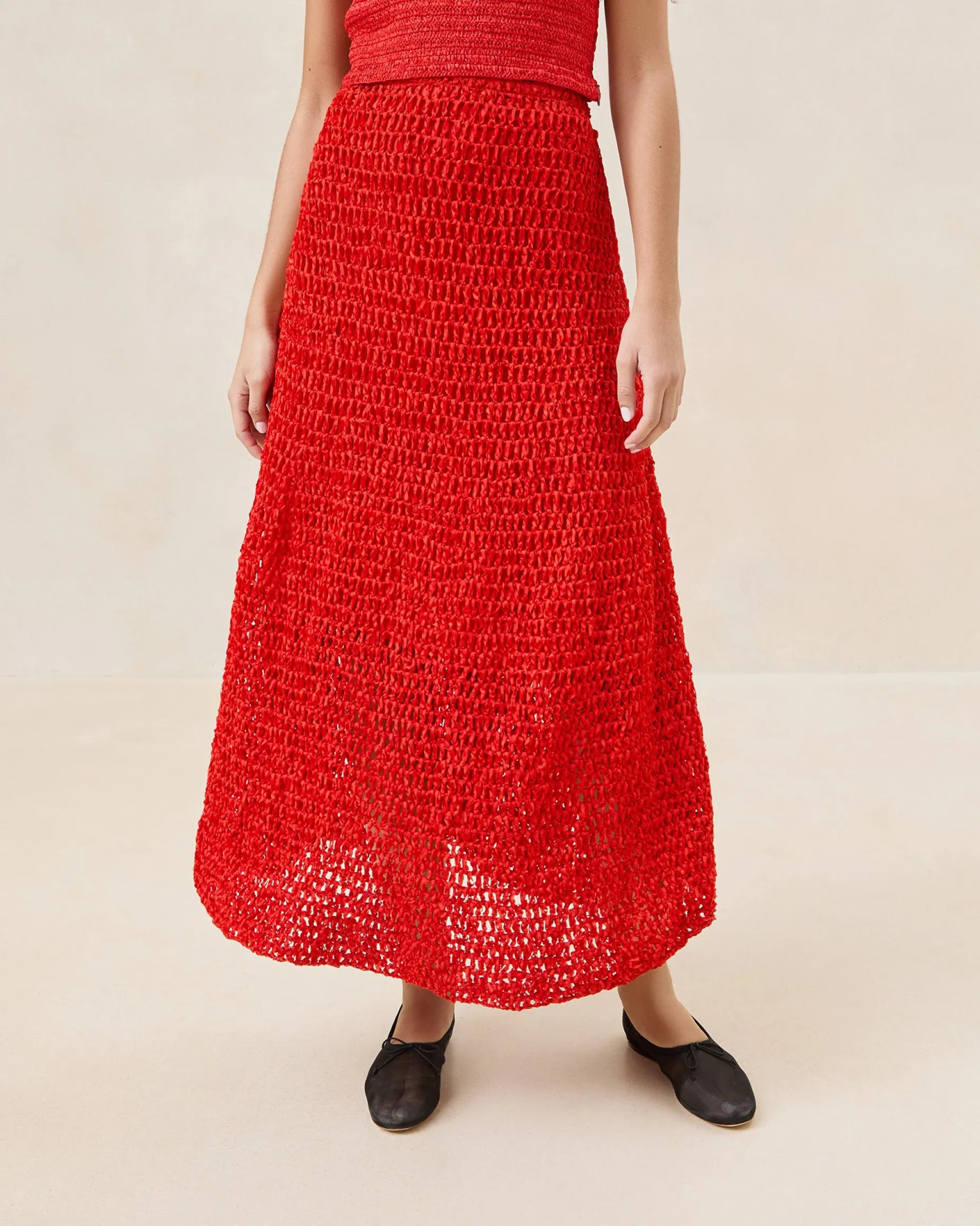 Meredith Poppy Woven Ribbon Skirt