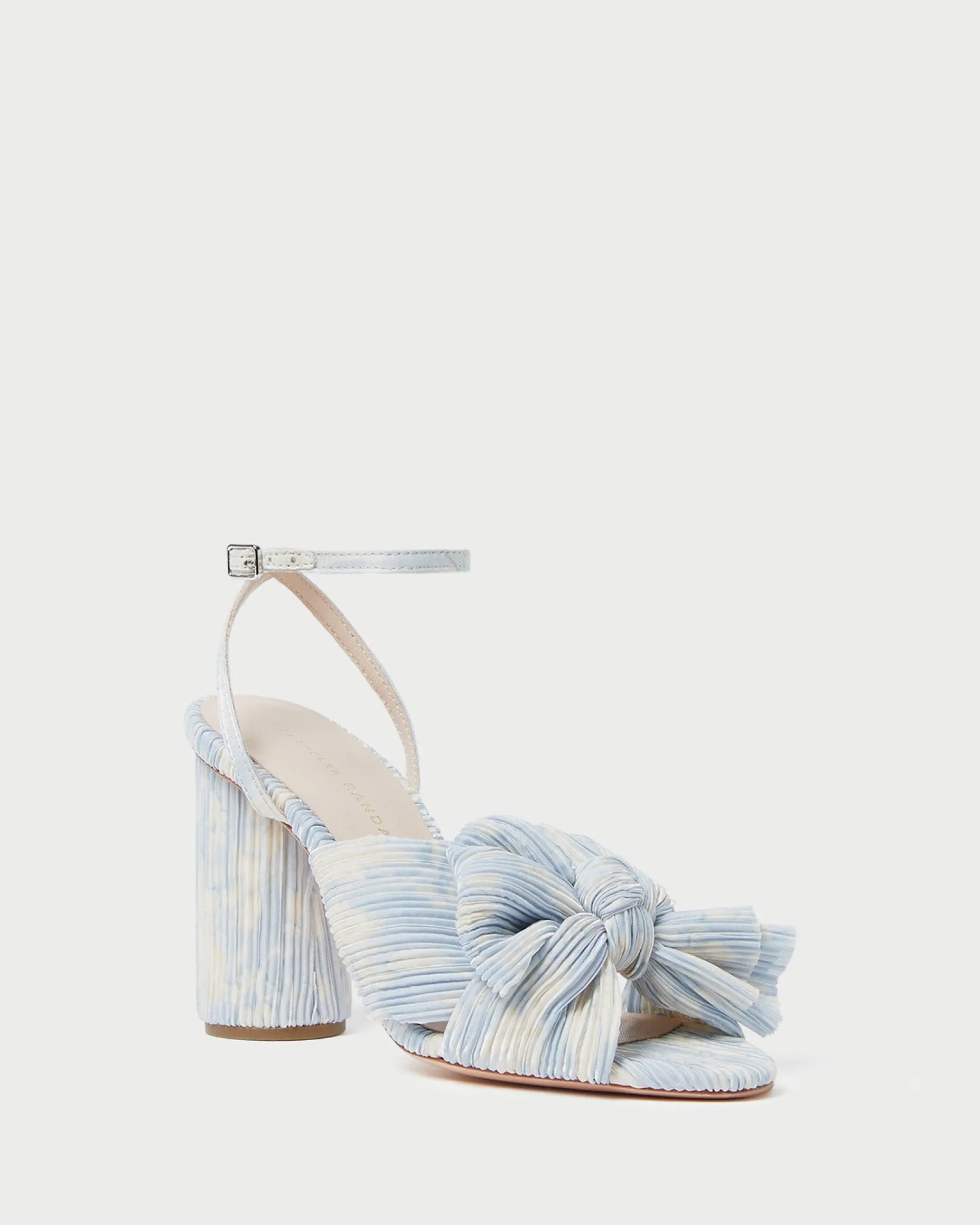 Camellia Beauty Pleated Bow Heel