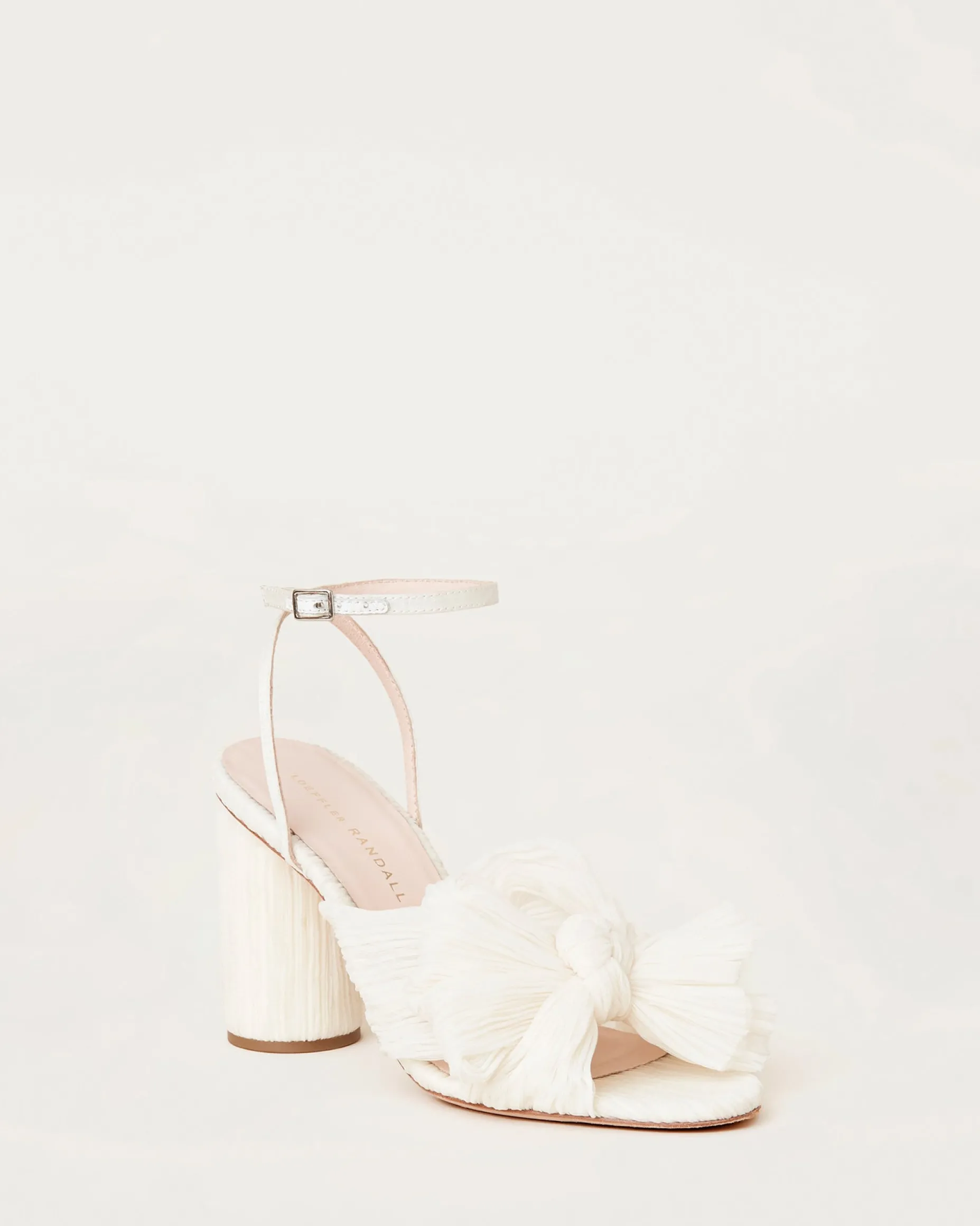 Camellia Beauty Pleated Bow Heel