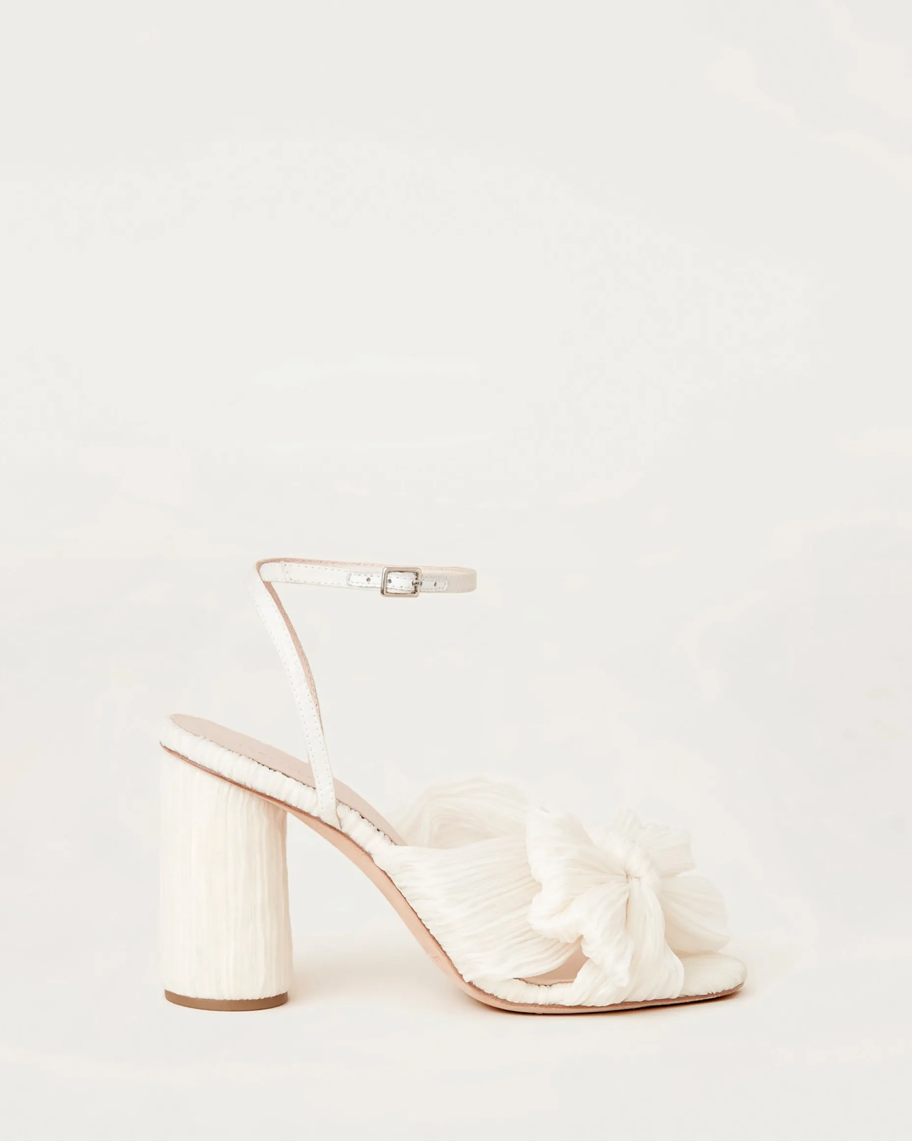 Camellia Beauty Pleated Bow Heel