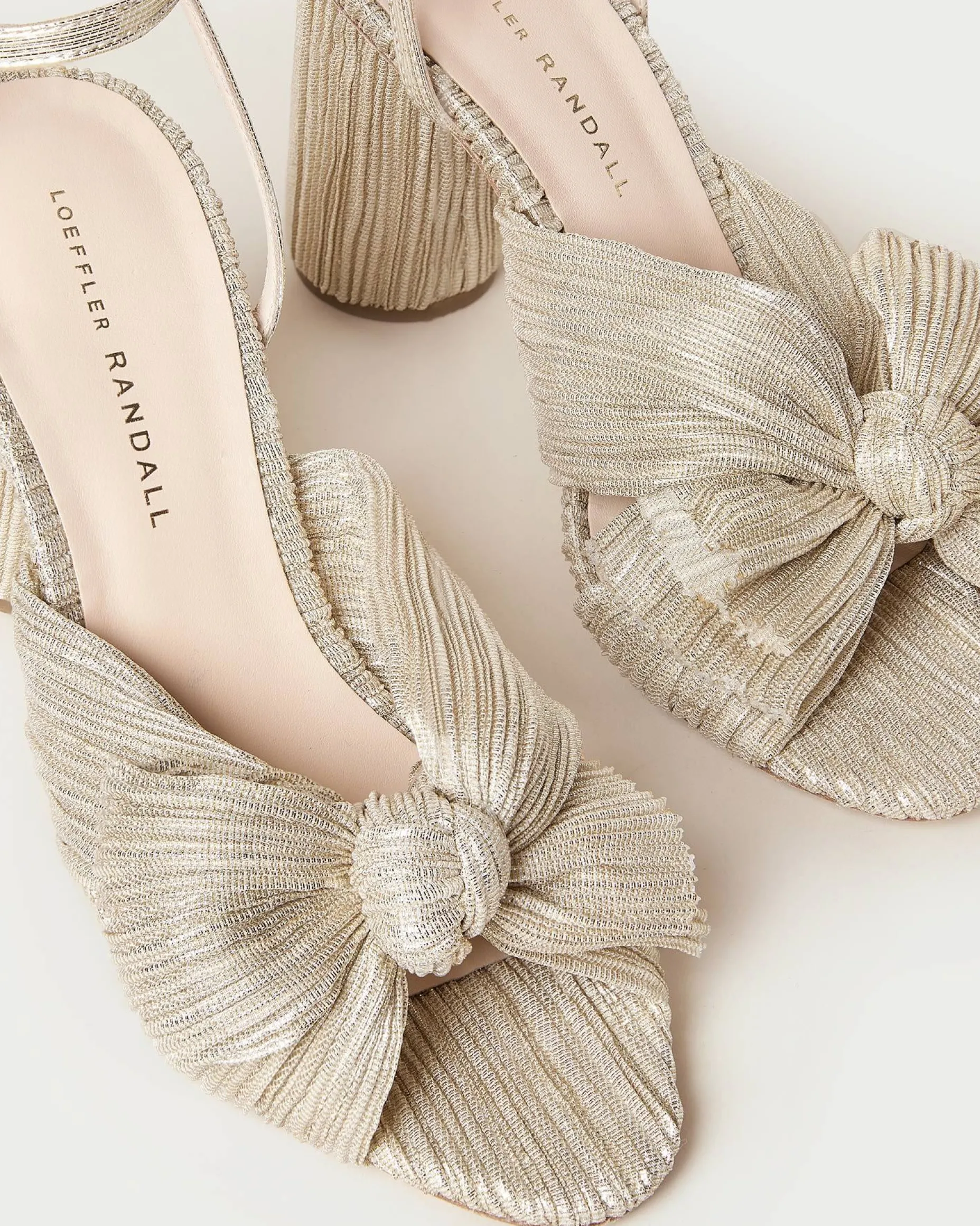 Camellia Beauty Pleated Bow Heel