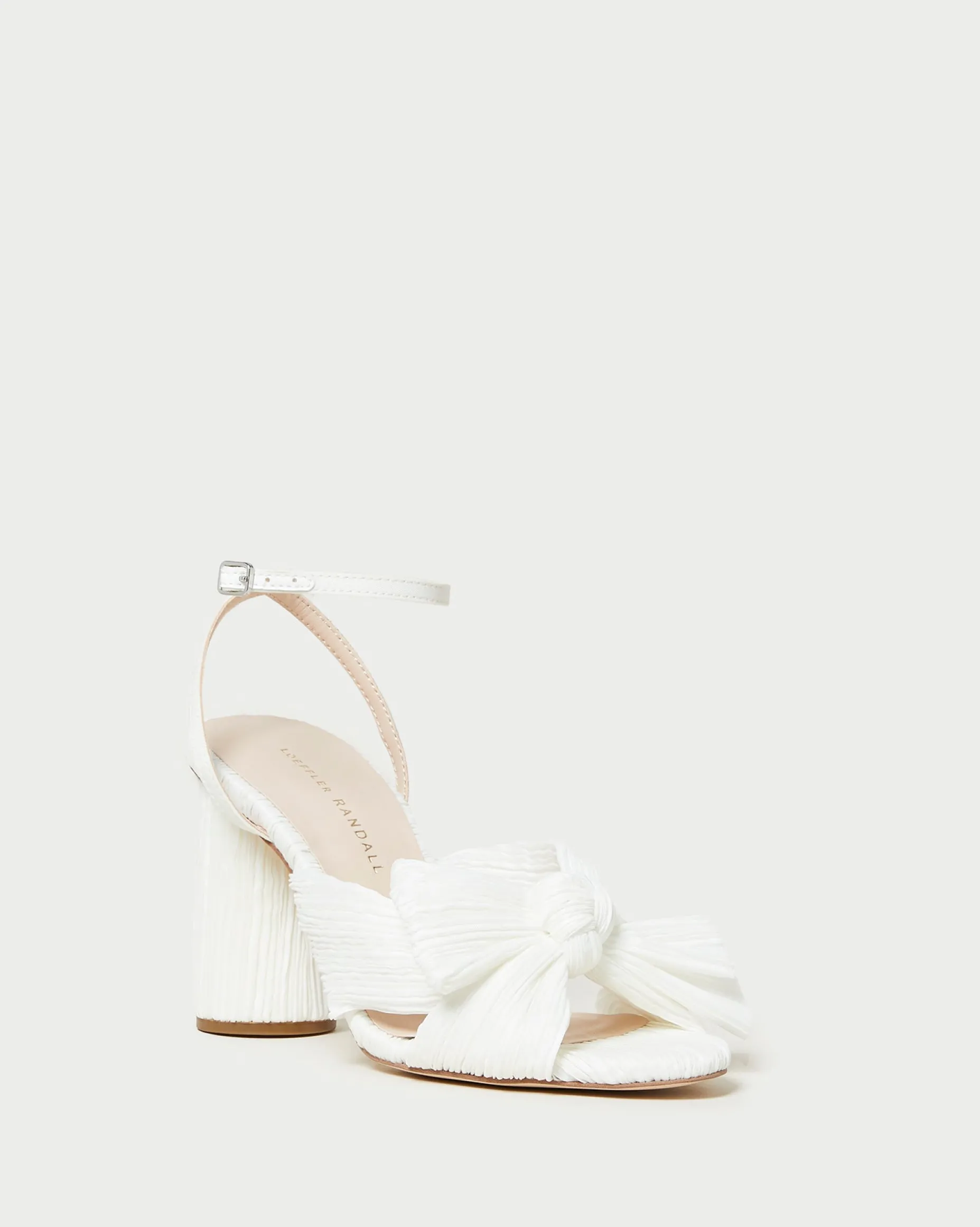Camellia Beauty Pleated Bow Heel