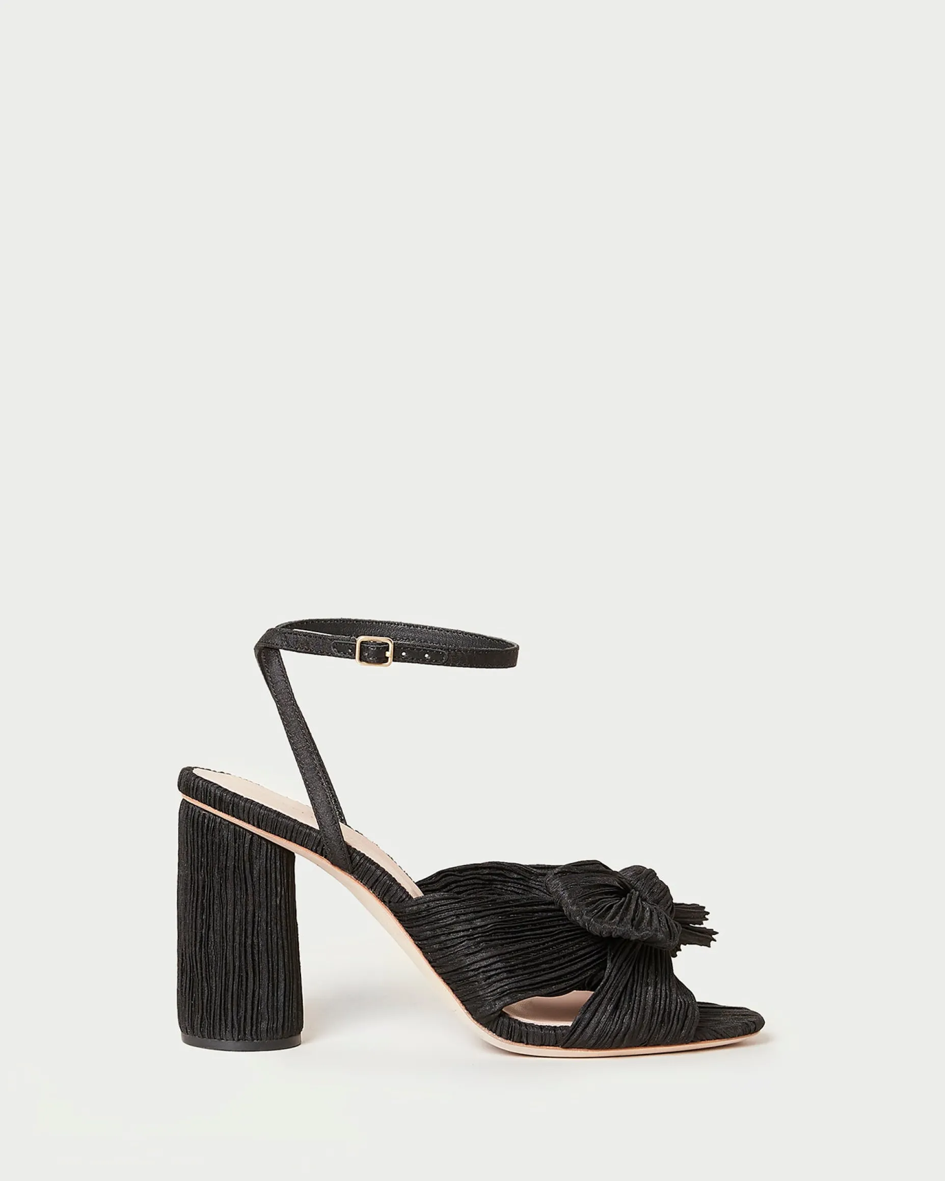 Camellia Beauty Pleated Bow Heel