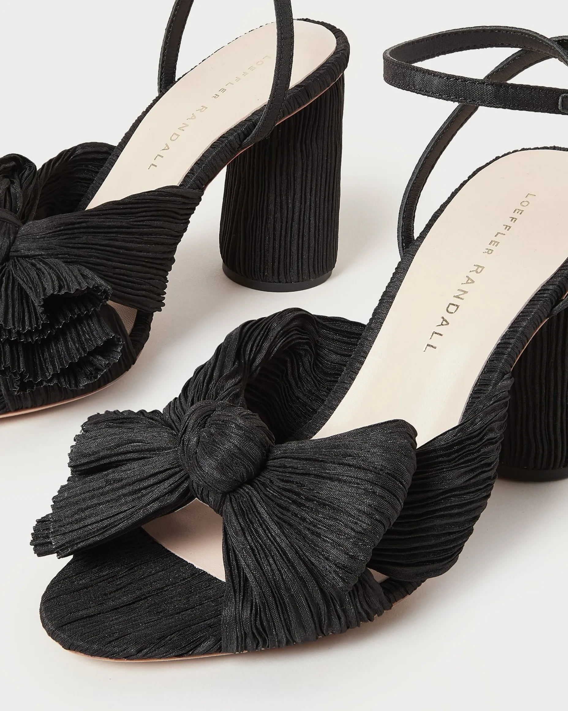 Camellia Beauty Pleated Bow Heel