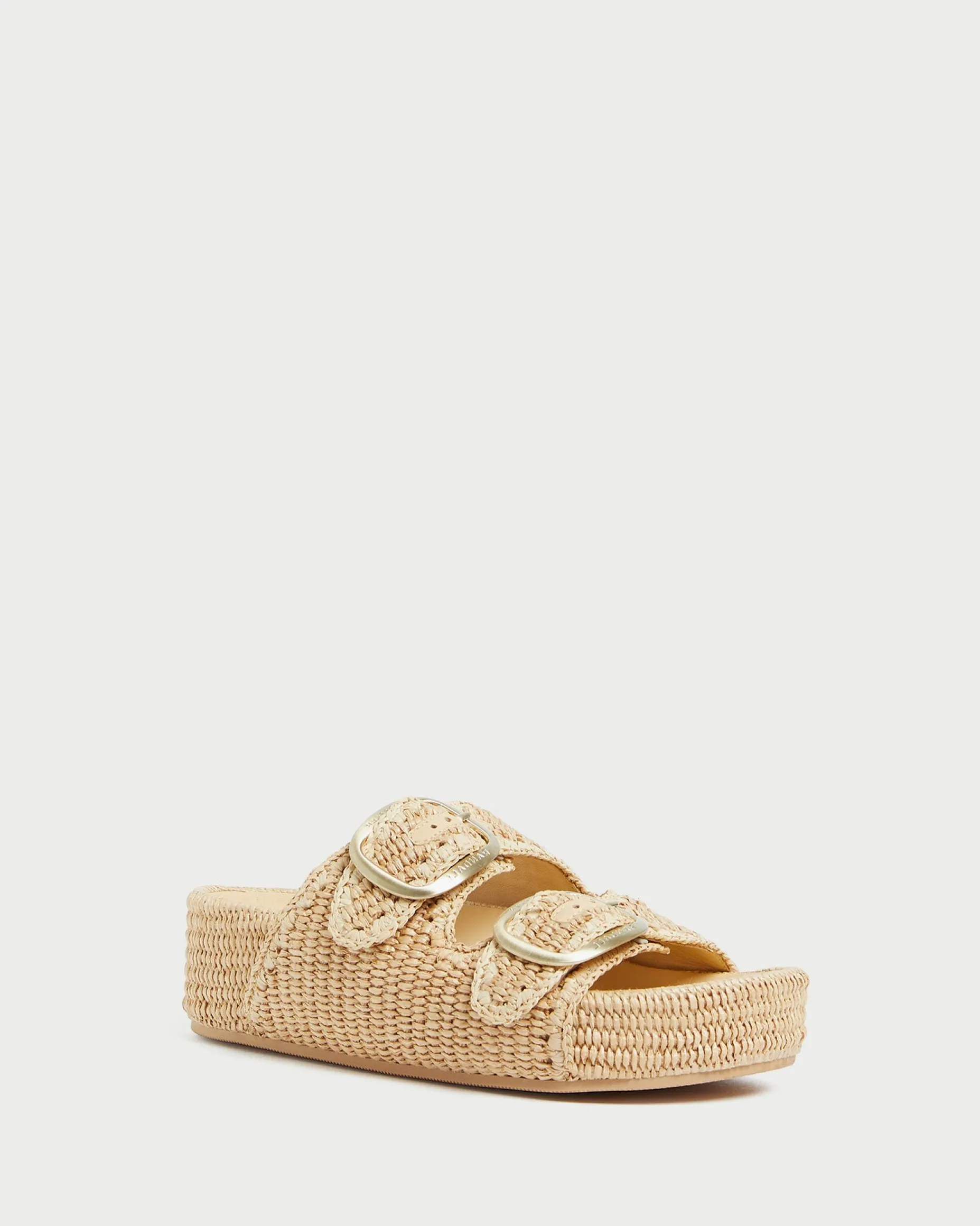 Theo Cream Raffia Footbed Sandal