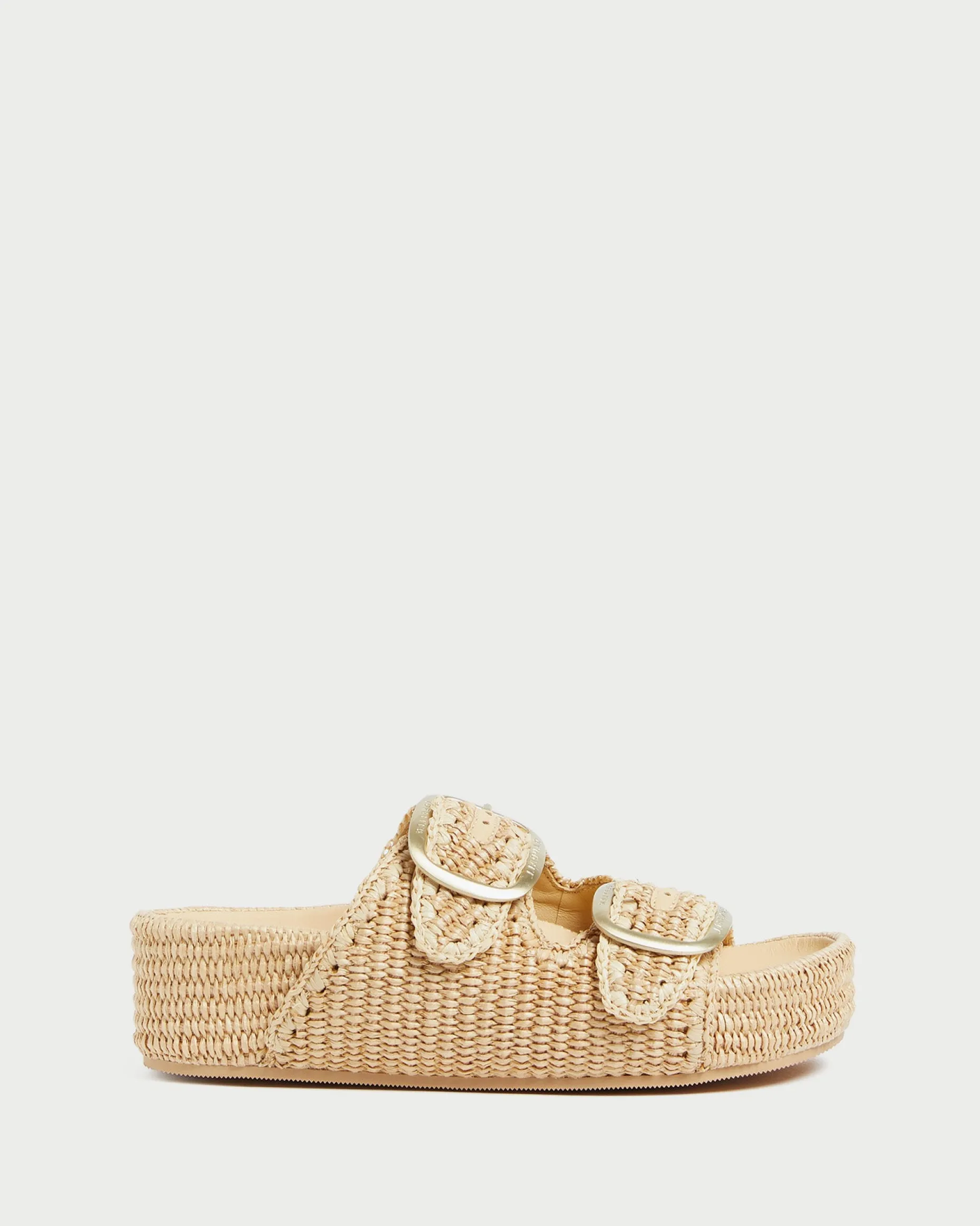 Theo Cream Raffia Footbed Sandal
