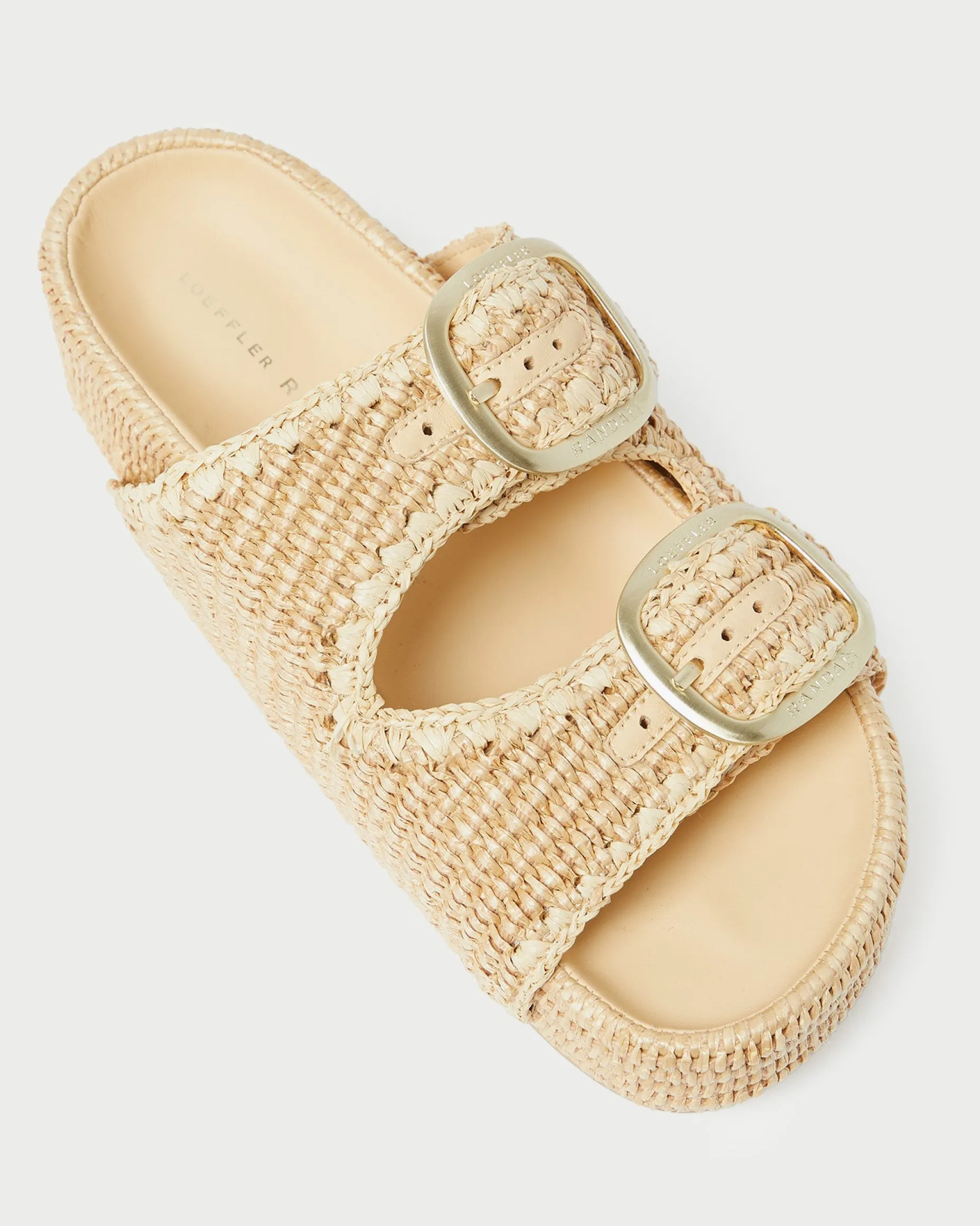Theo Cream Raffia Footbed Sandal