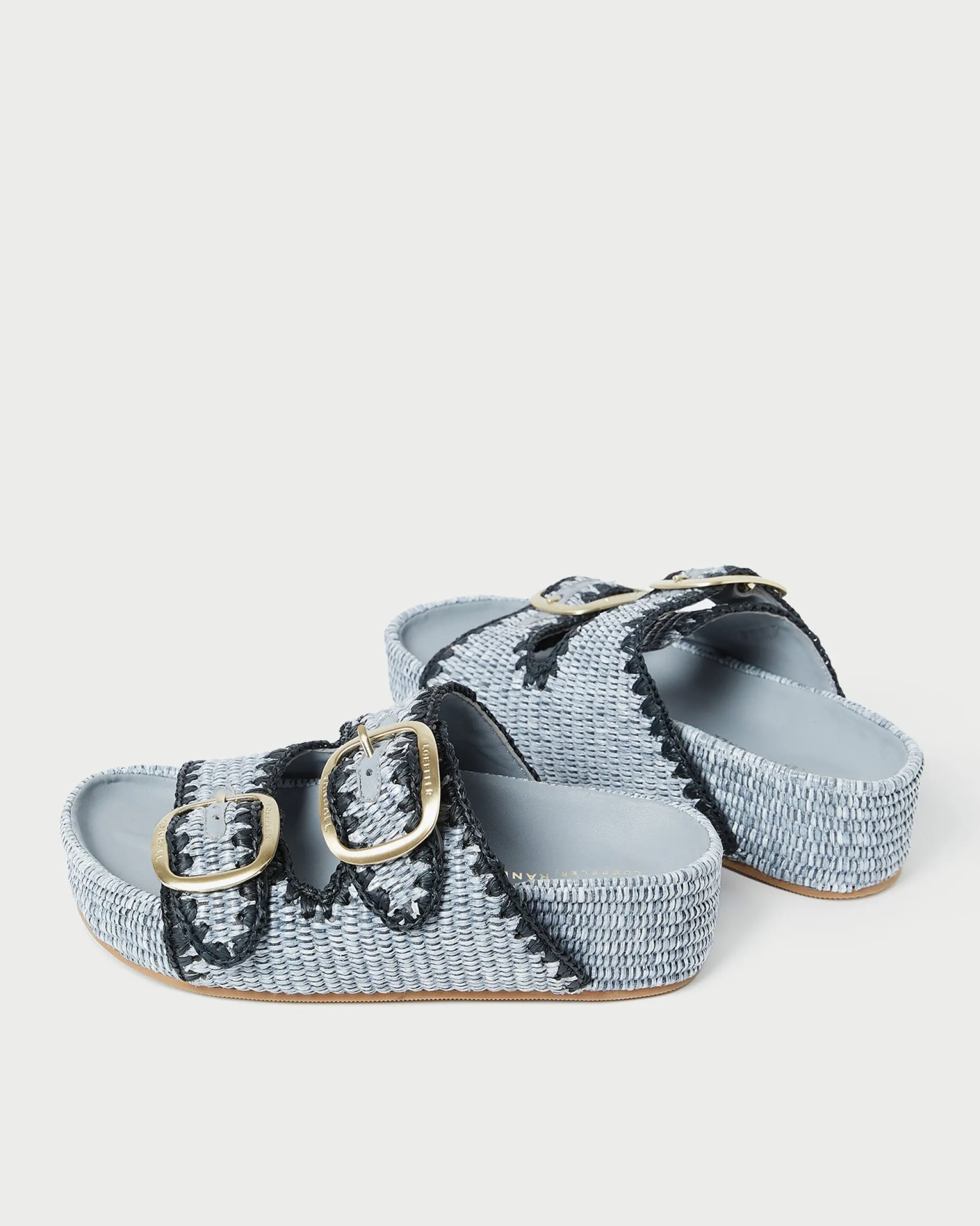 Theo Cream Raffia Footbed Sandal