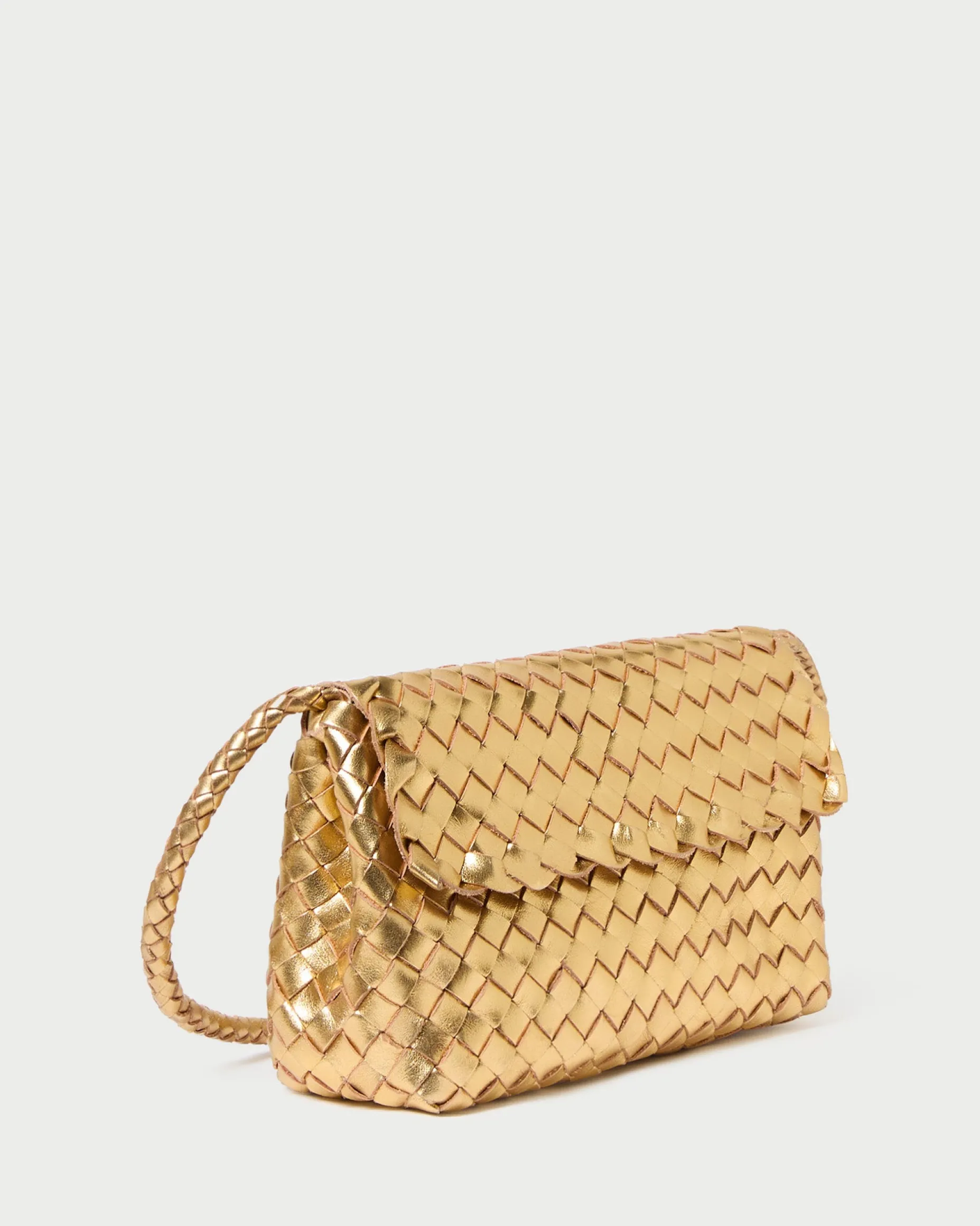 Billie Gold Leather Shoulder Bag