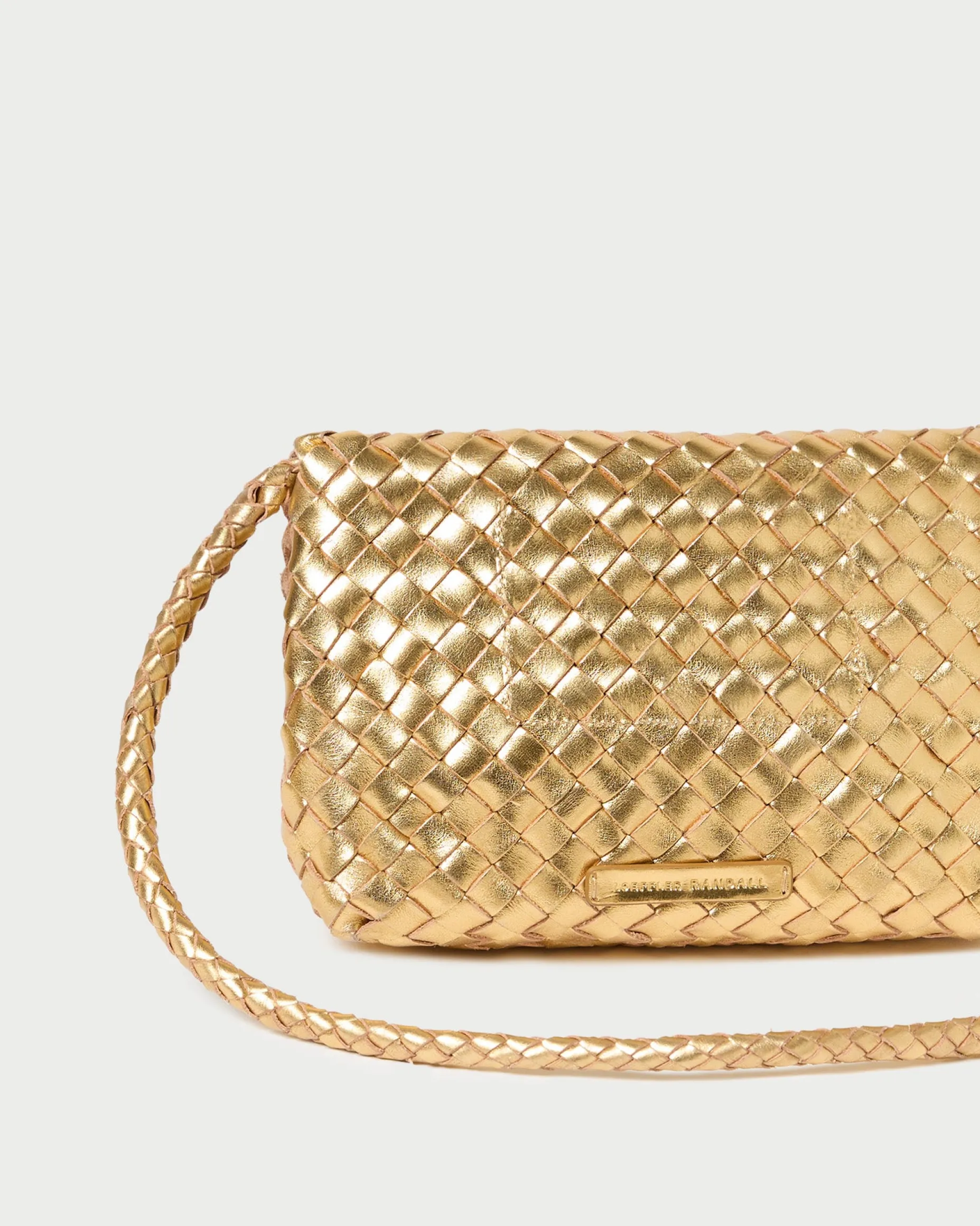 Billie Gold Leather Shoulder Bag