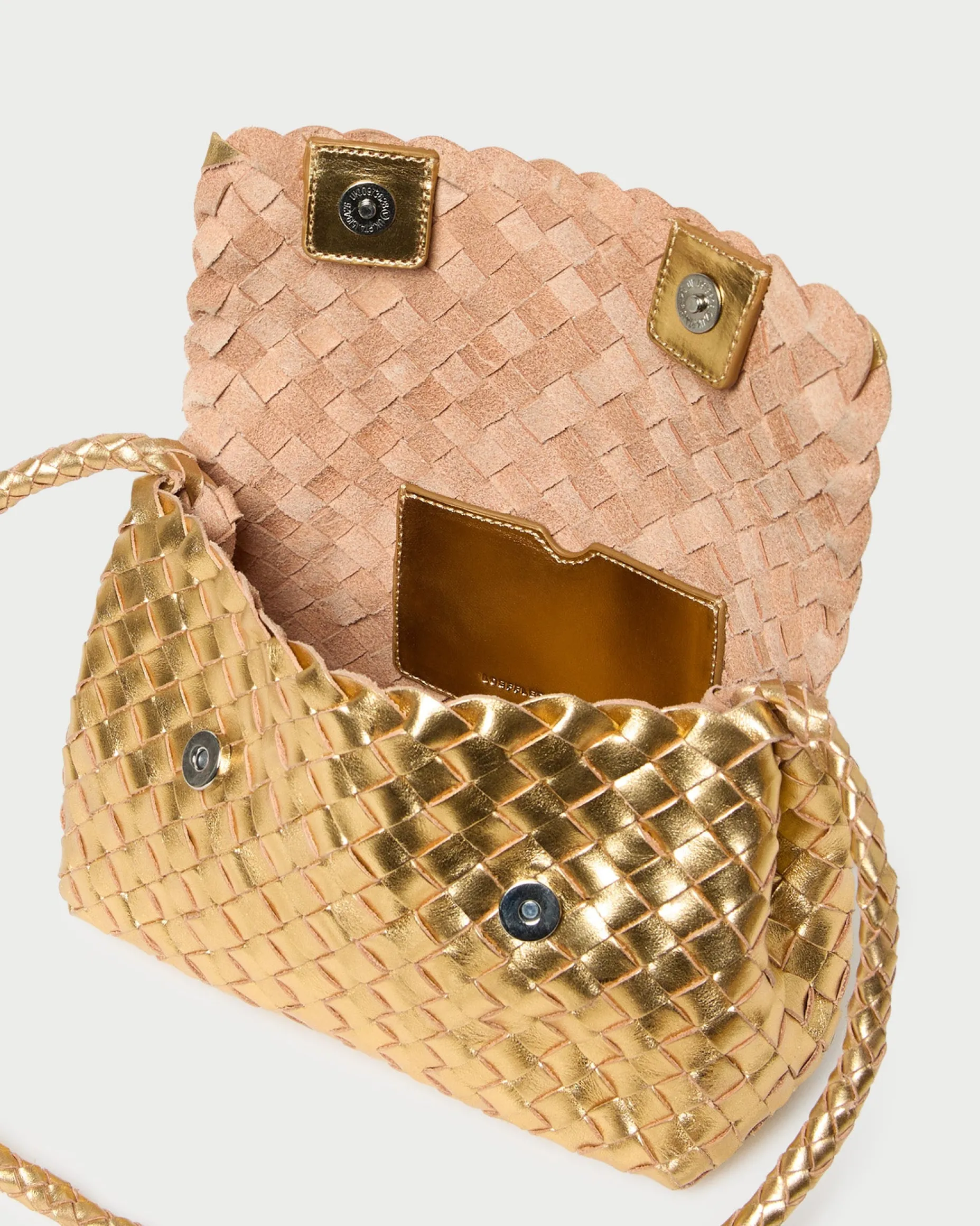 Billie Gold Leather Shoulder Bag