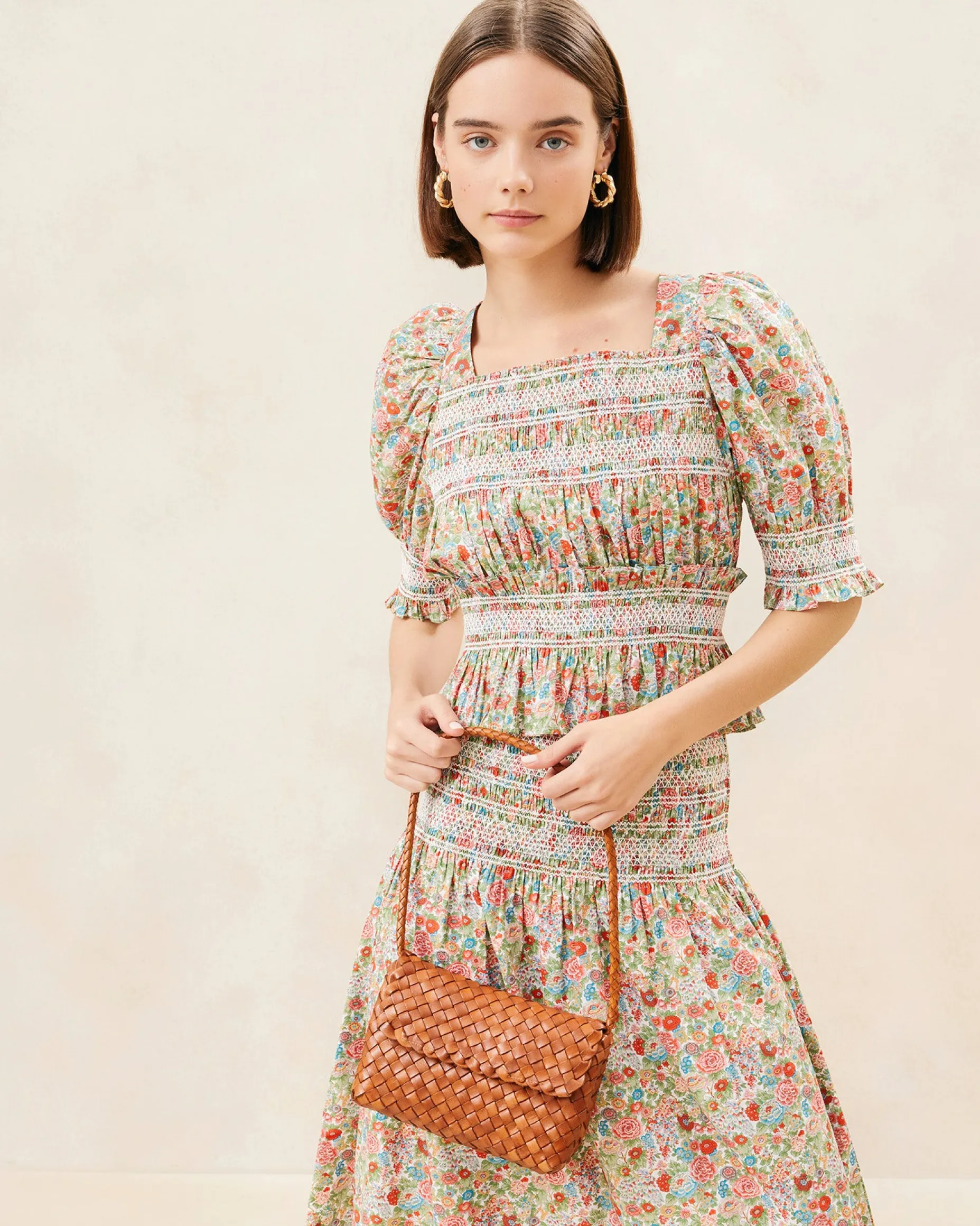 Billie Gold Leather Shoulder Bag