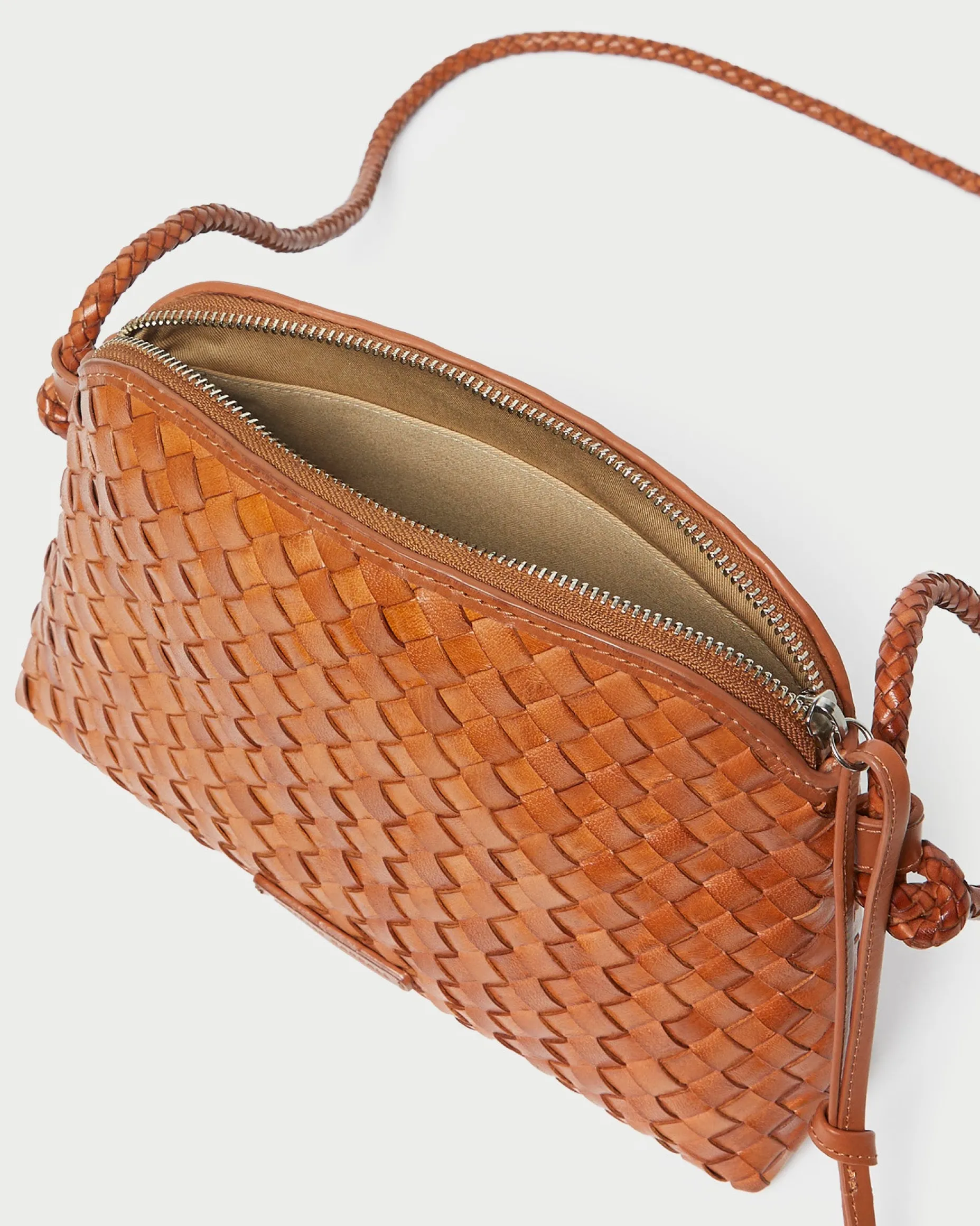Mallory Desert Sand Woven Crossbody