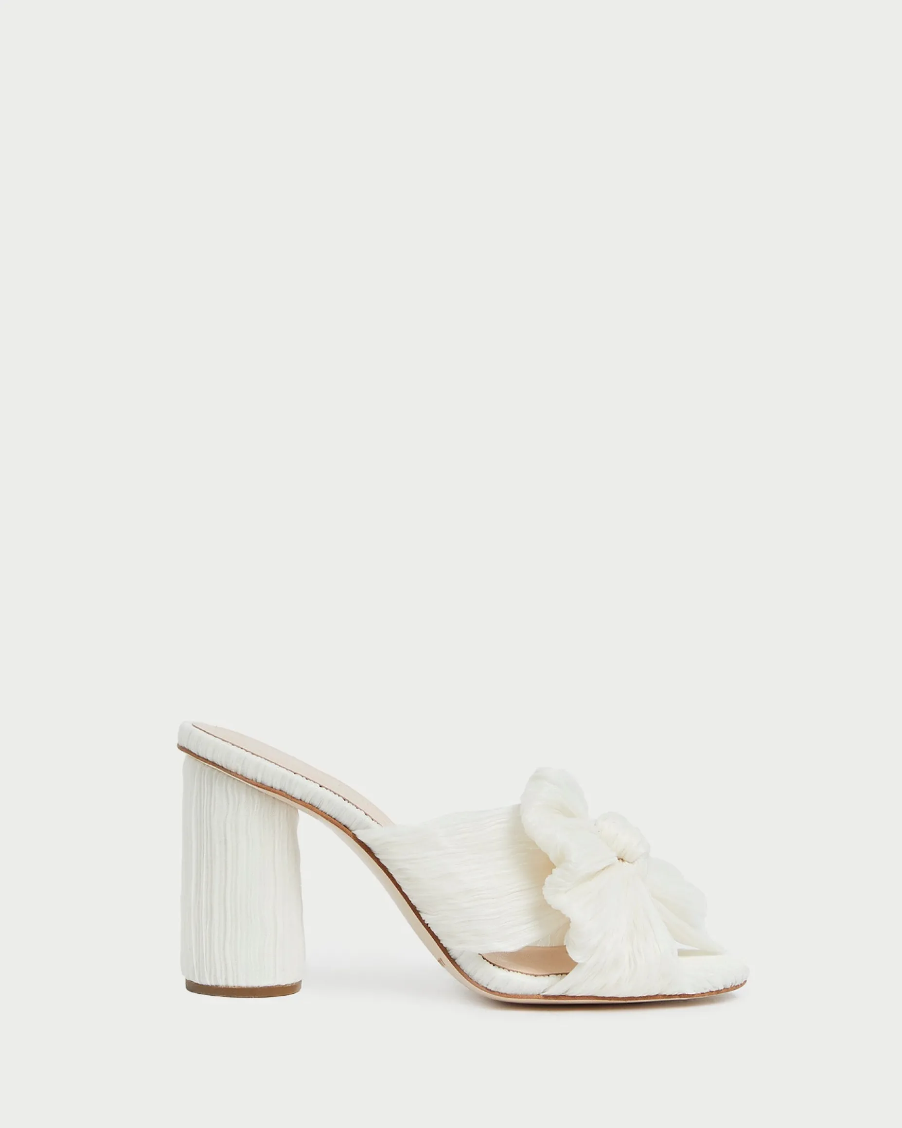 Penny Champagne Pleated Bow Heel