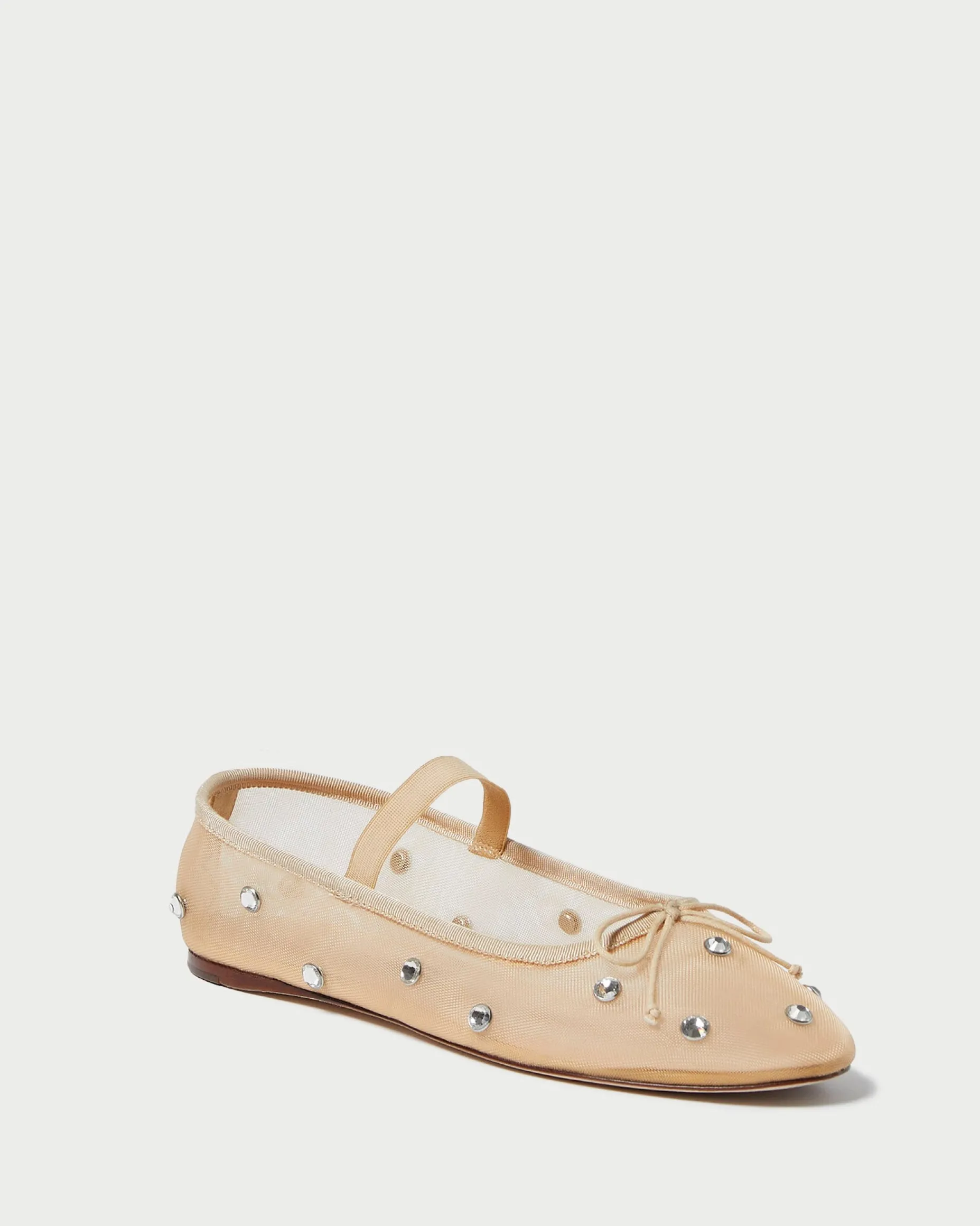 Leonie Caramel/Crystal Ballet Flat
