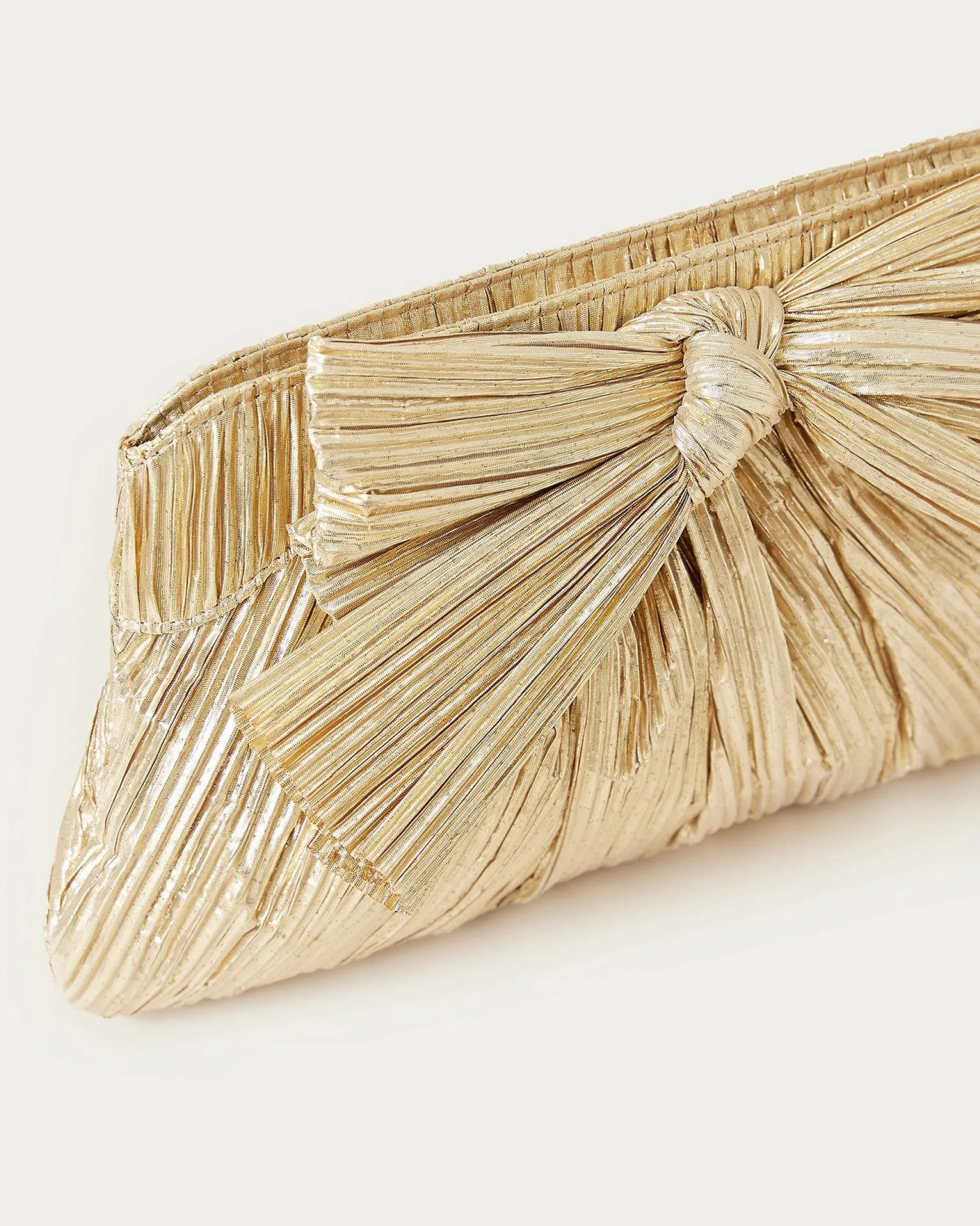 Rayne Gold Bow Clutch