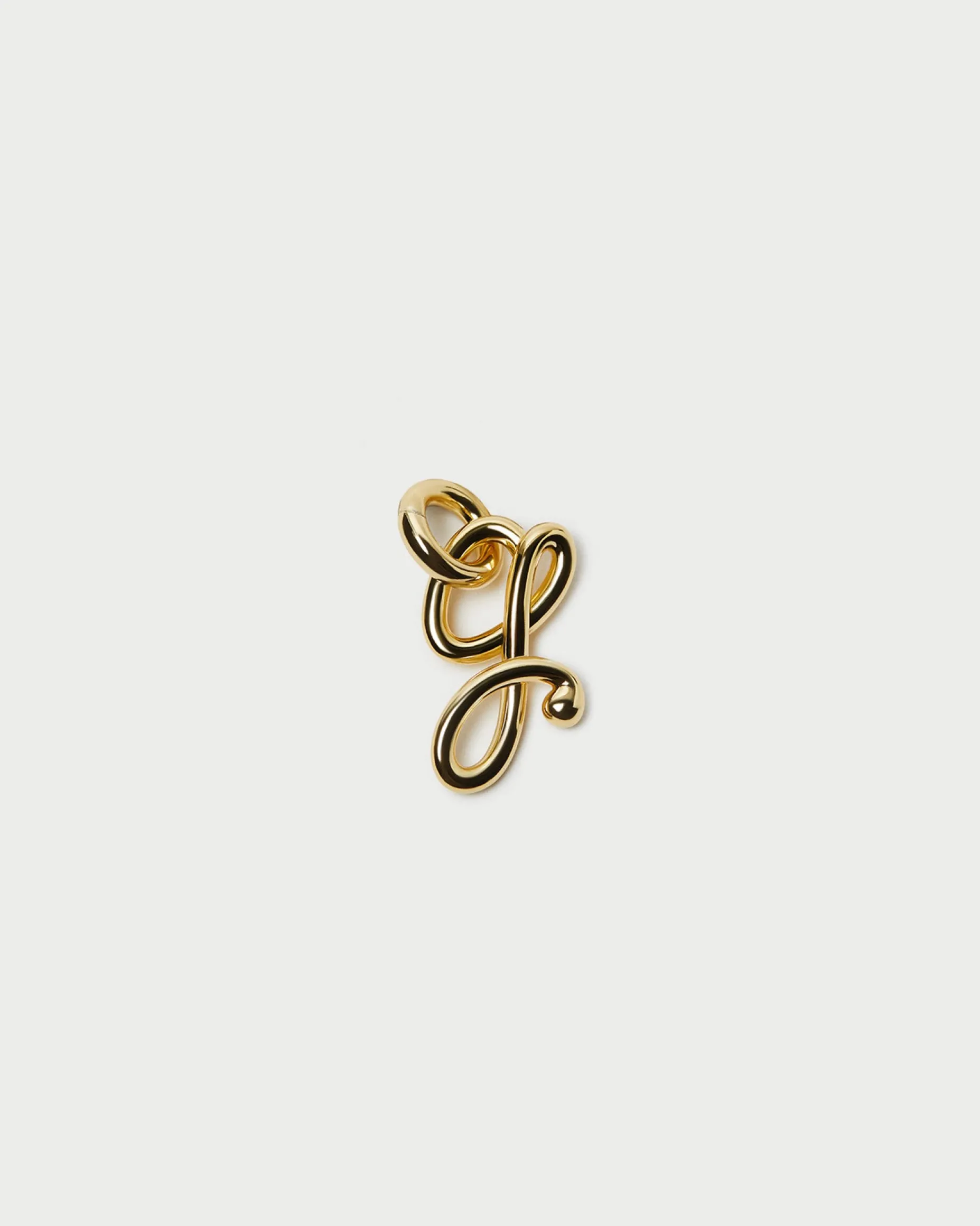 Small Gold Letter "E" Charm