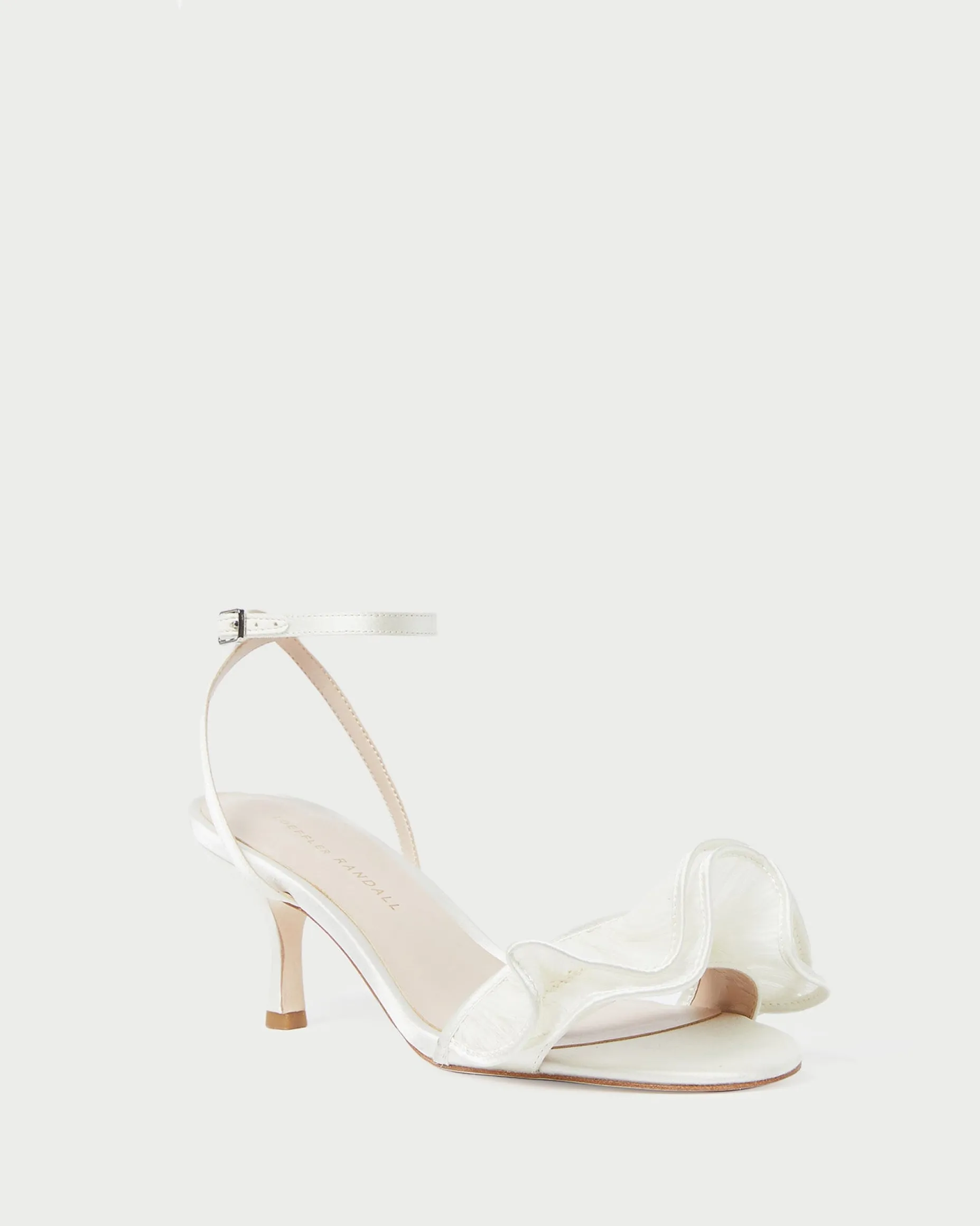 Elena Pearl Pleated Ruffle Sandal