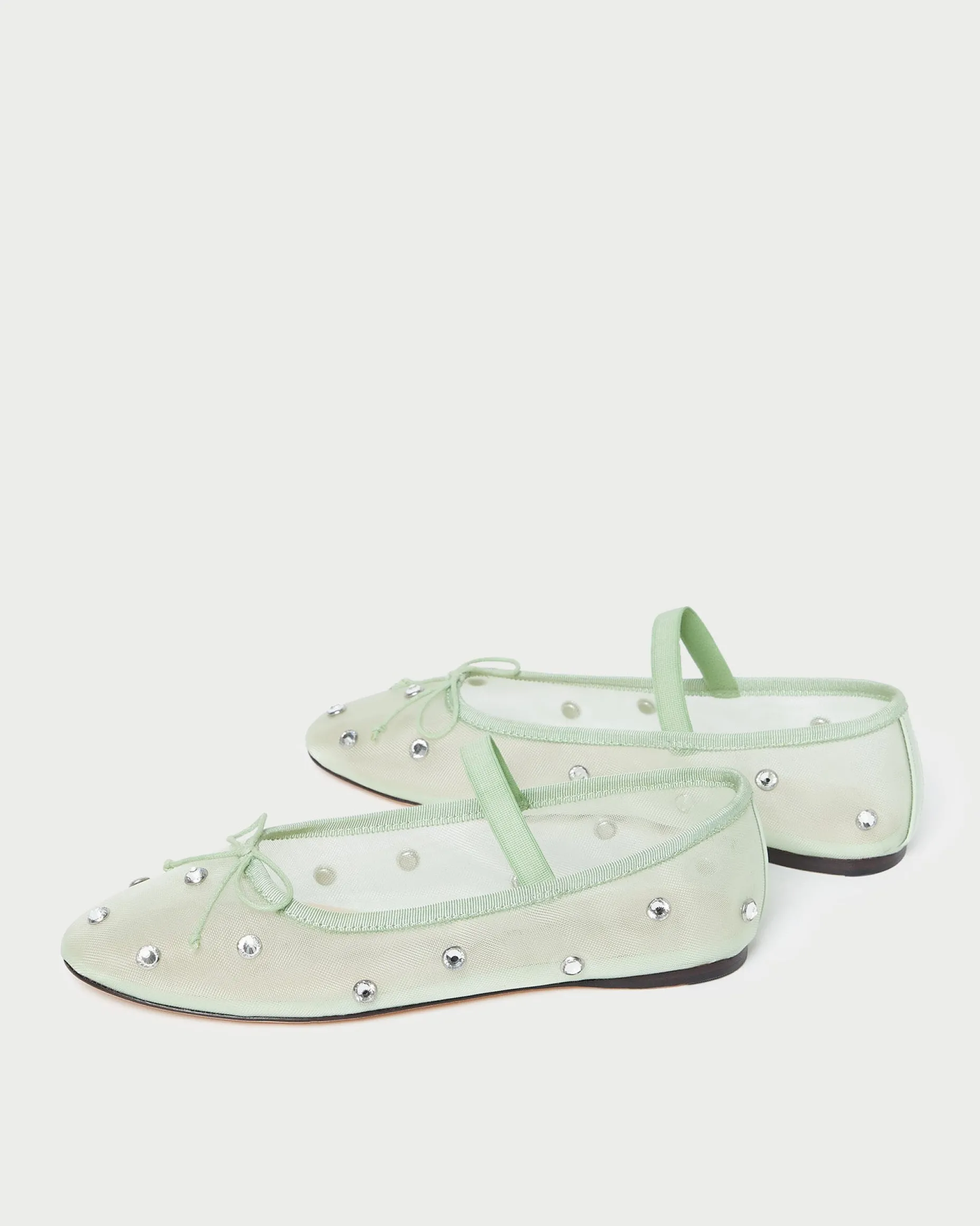 Leonie Seafoam/Crystal Ballet Flat