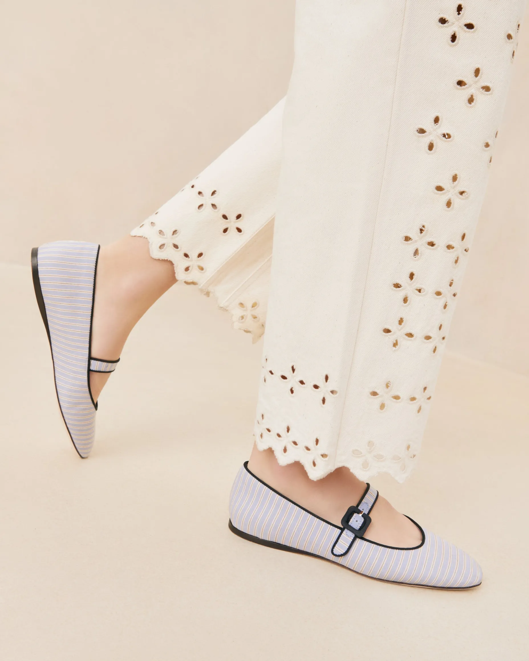 Ginger Blue Stripe Mary Jane