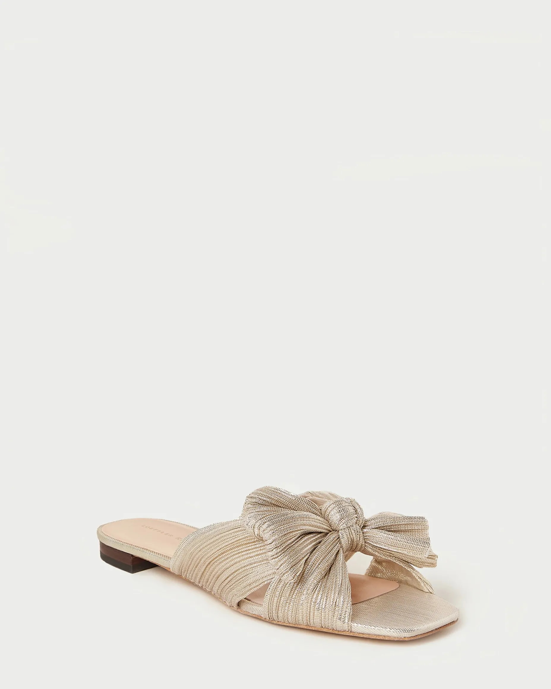 Daphne Champagne Bow Slide
