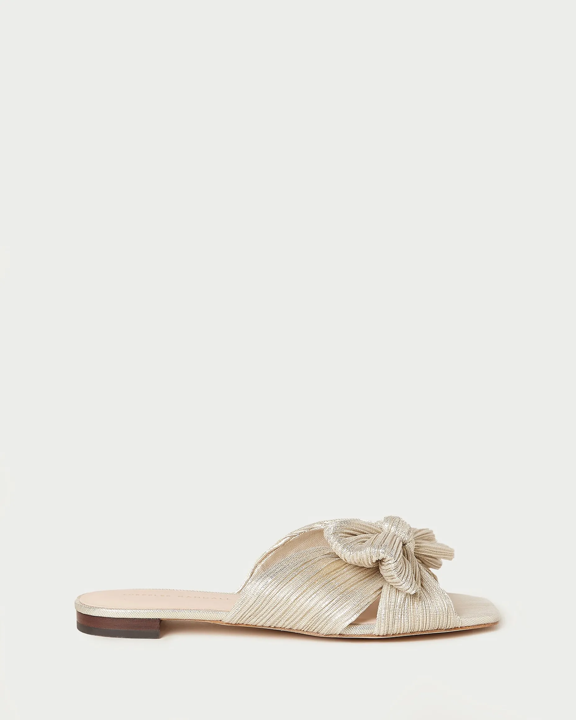 Daphne Champagne Bow Slide
