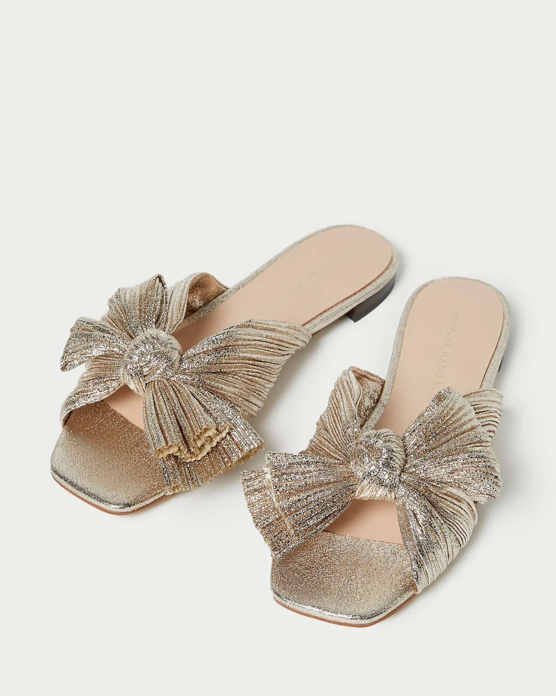 Daphne Champagne Bow Slide