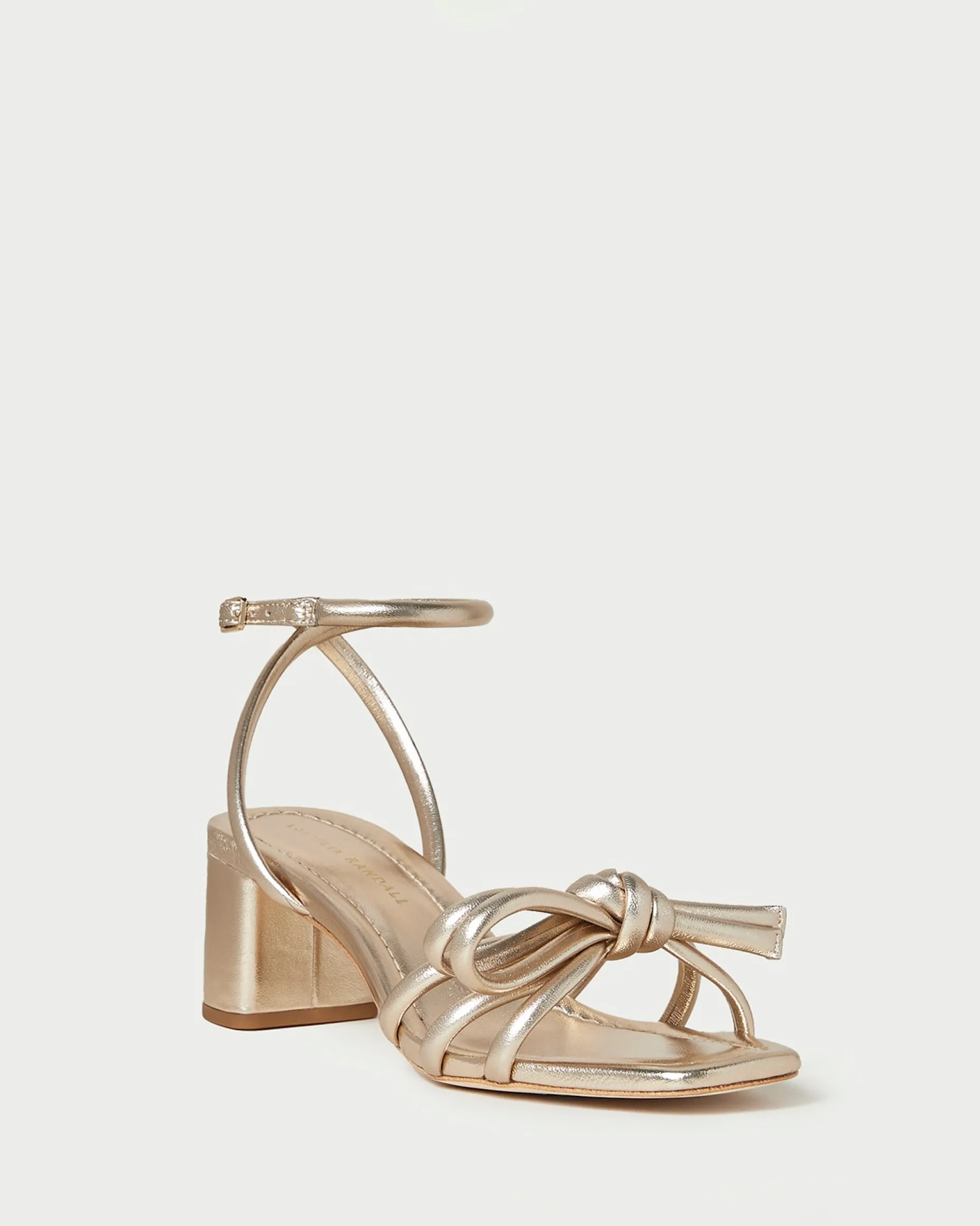Mikel Blue Bow Mid-Heel Sandal