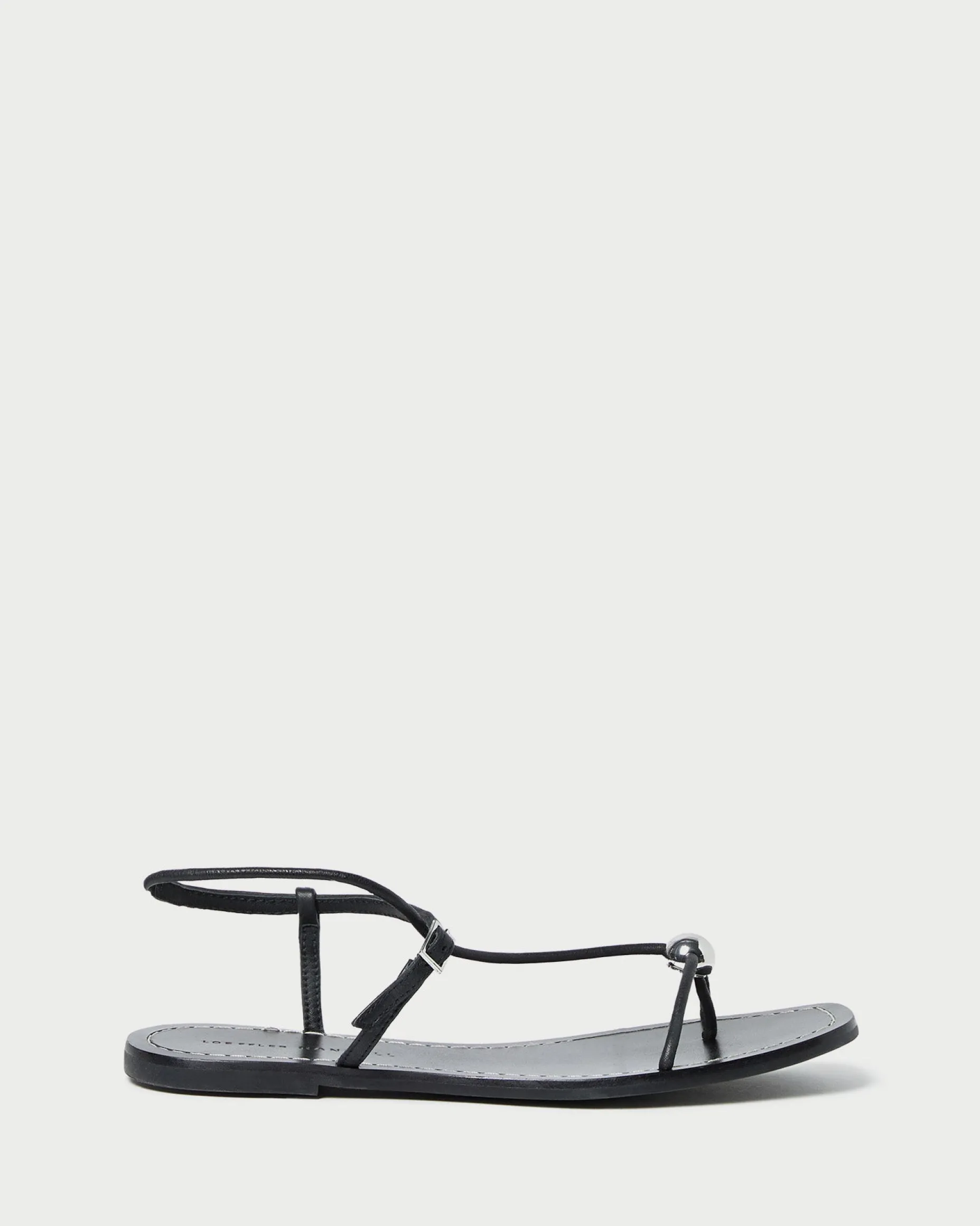 Lara Black Leather Sandal