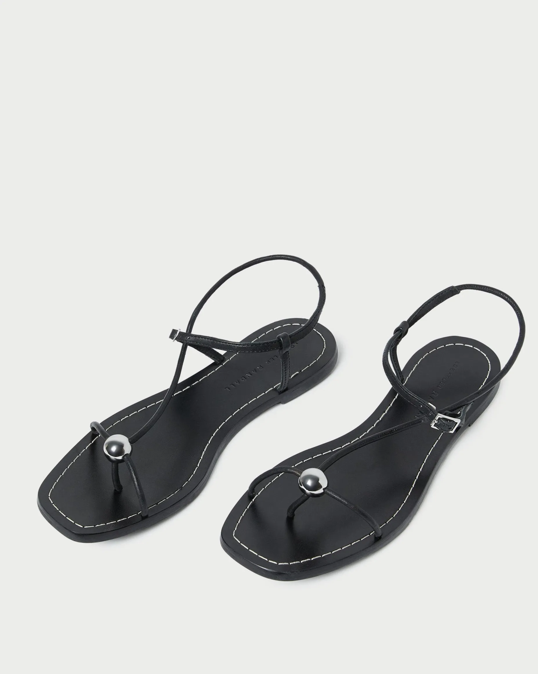 Lara Black Leather Sandal
