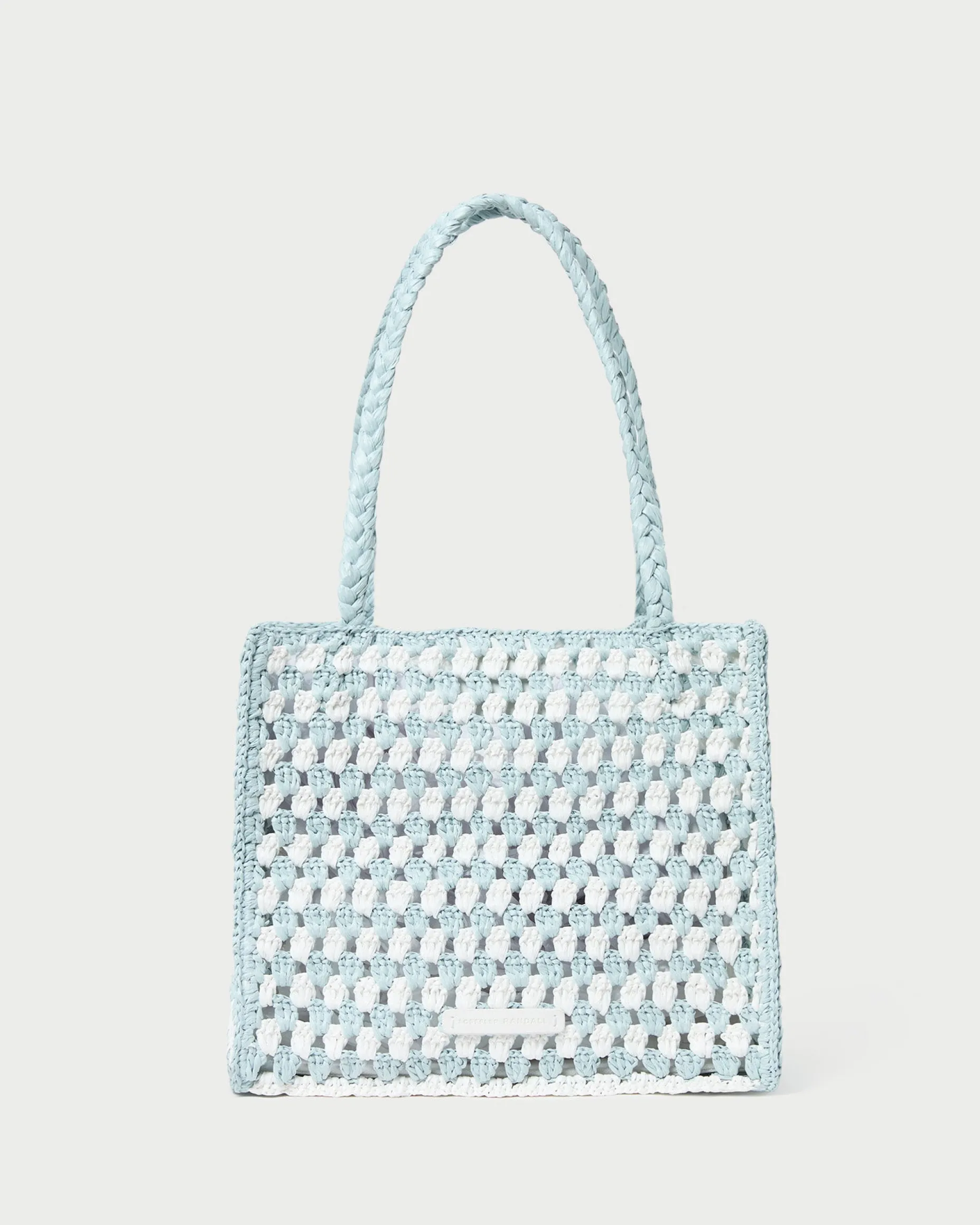 Missy Blue/Cream Crochet Tote