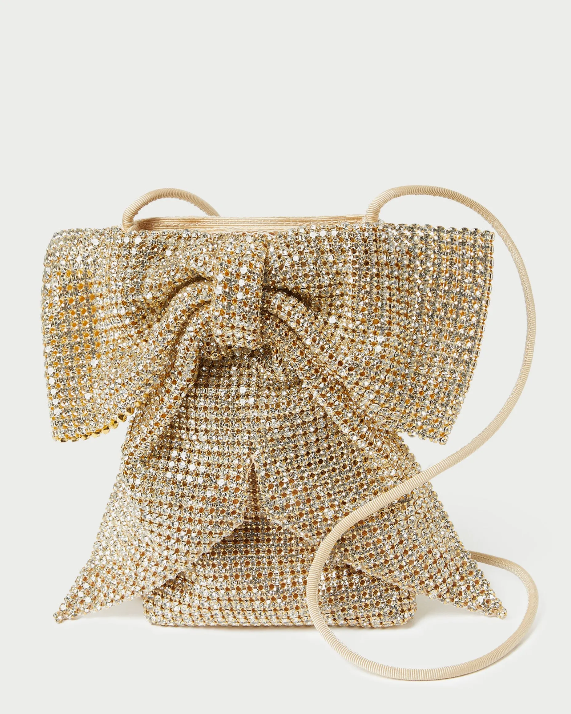 Violet Cream Woven Bow Crossbody