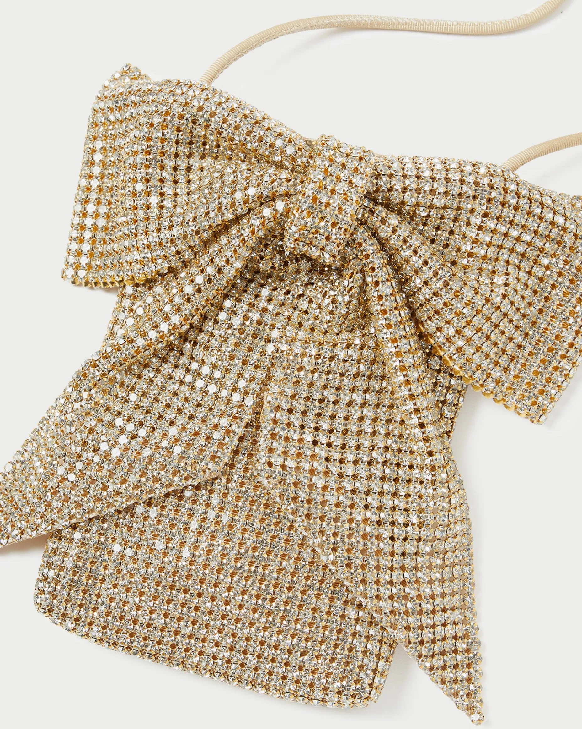 Violet Cream Woven Bow Crossbody
