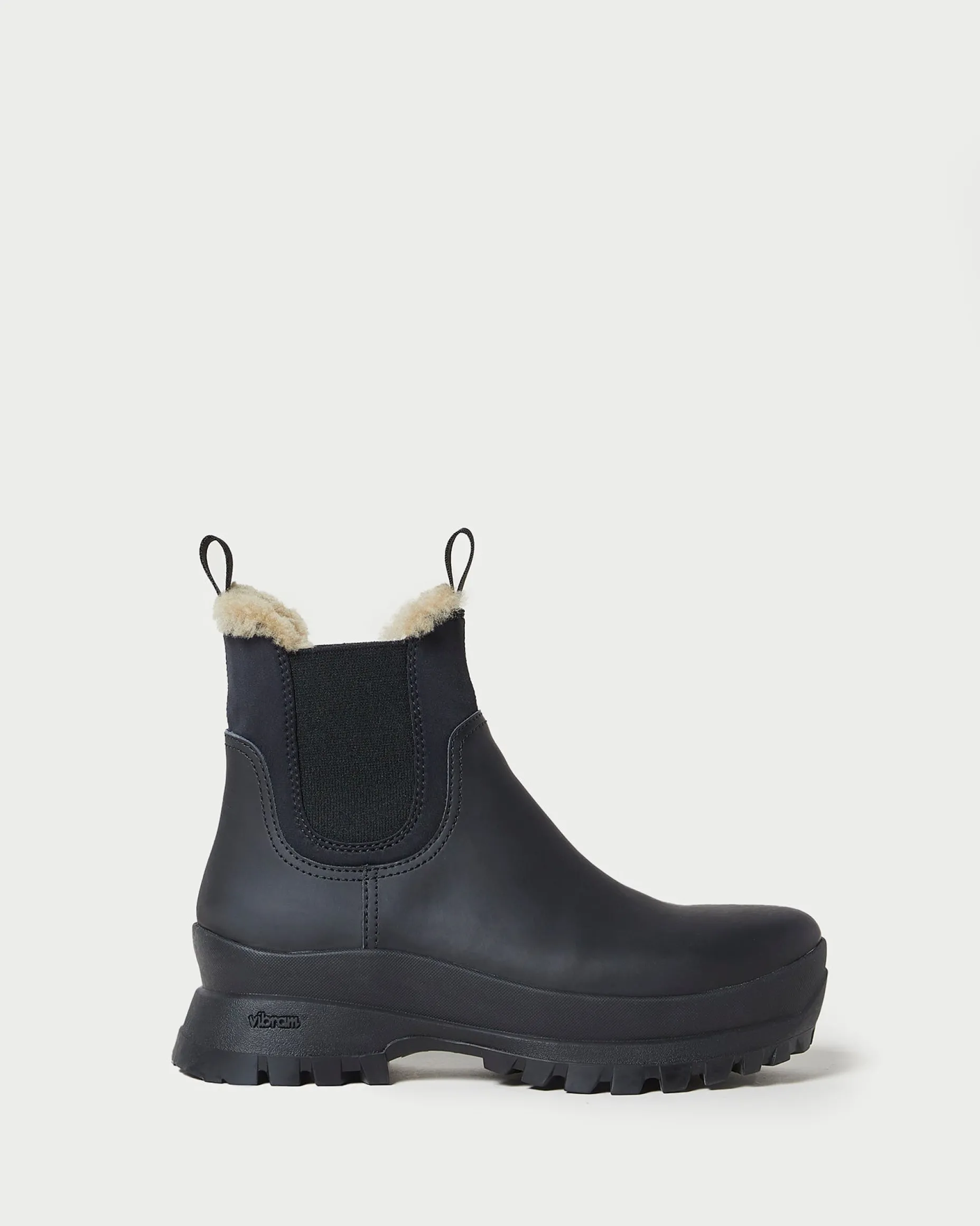 Tara Black Shearling-Lined Boot