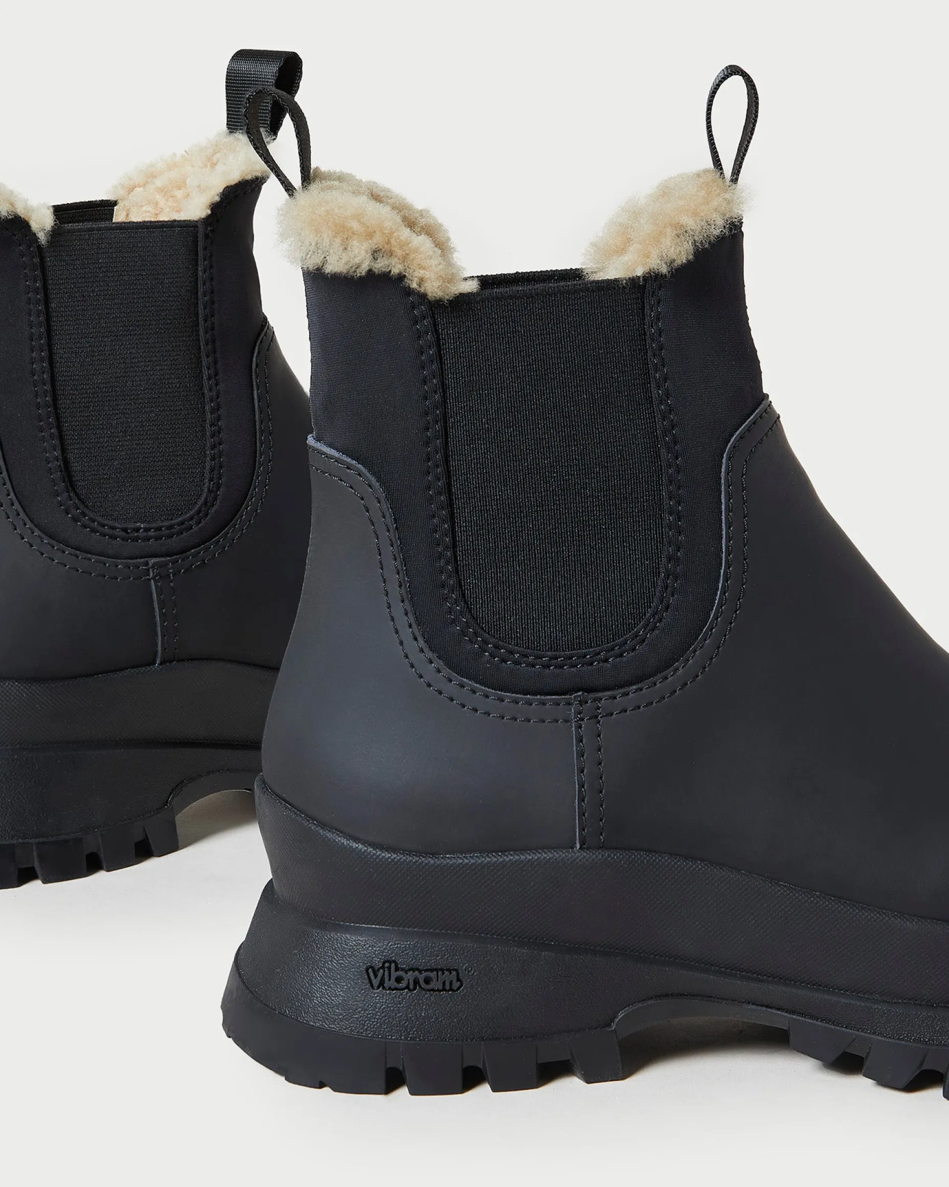 Tara Black Shearling-Lined Boot