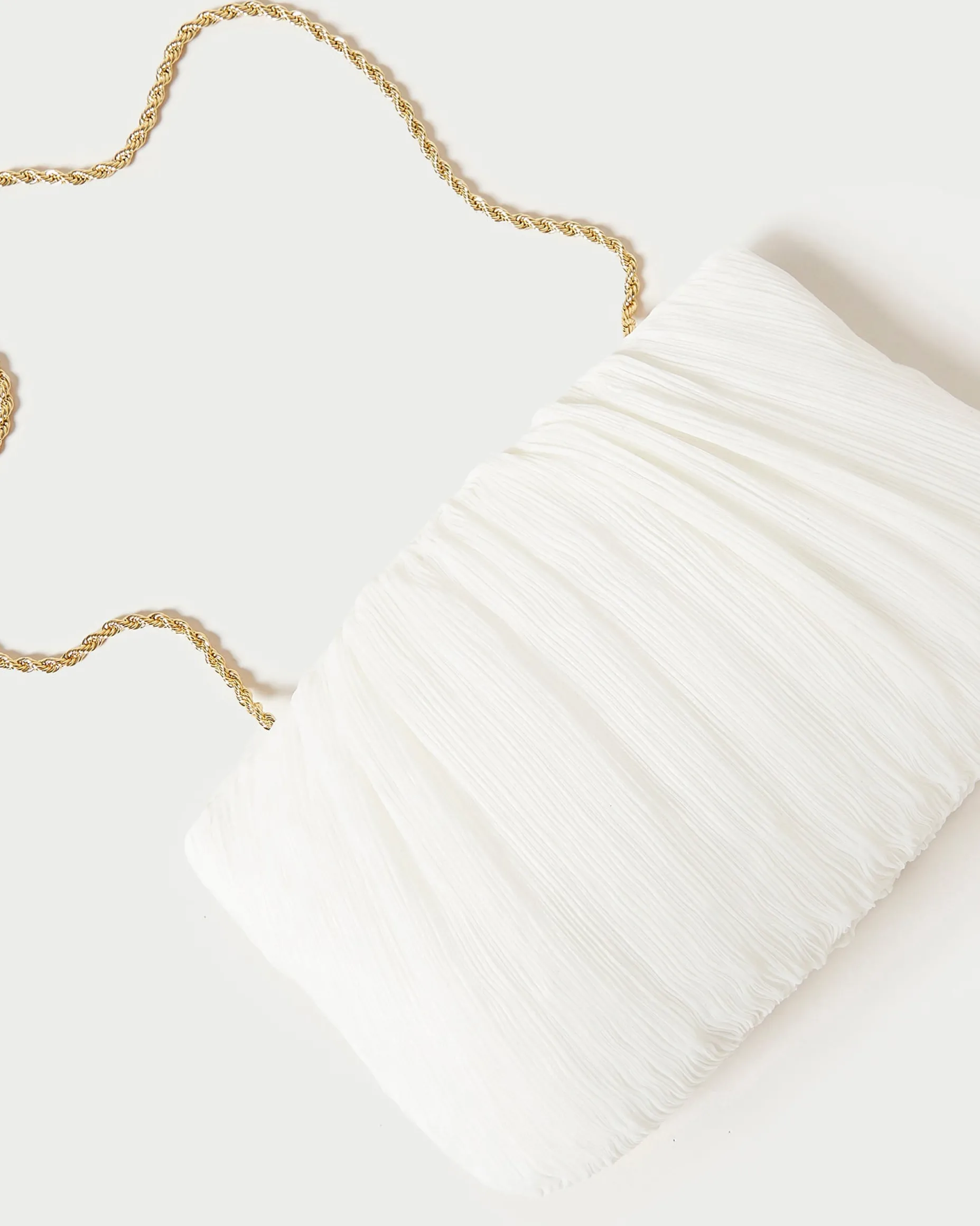 Brit Brown Gingham Pleated Clutch