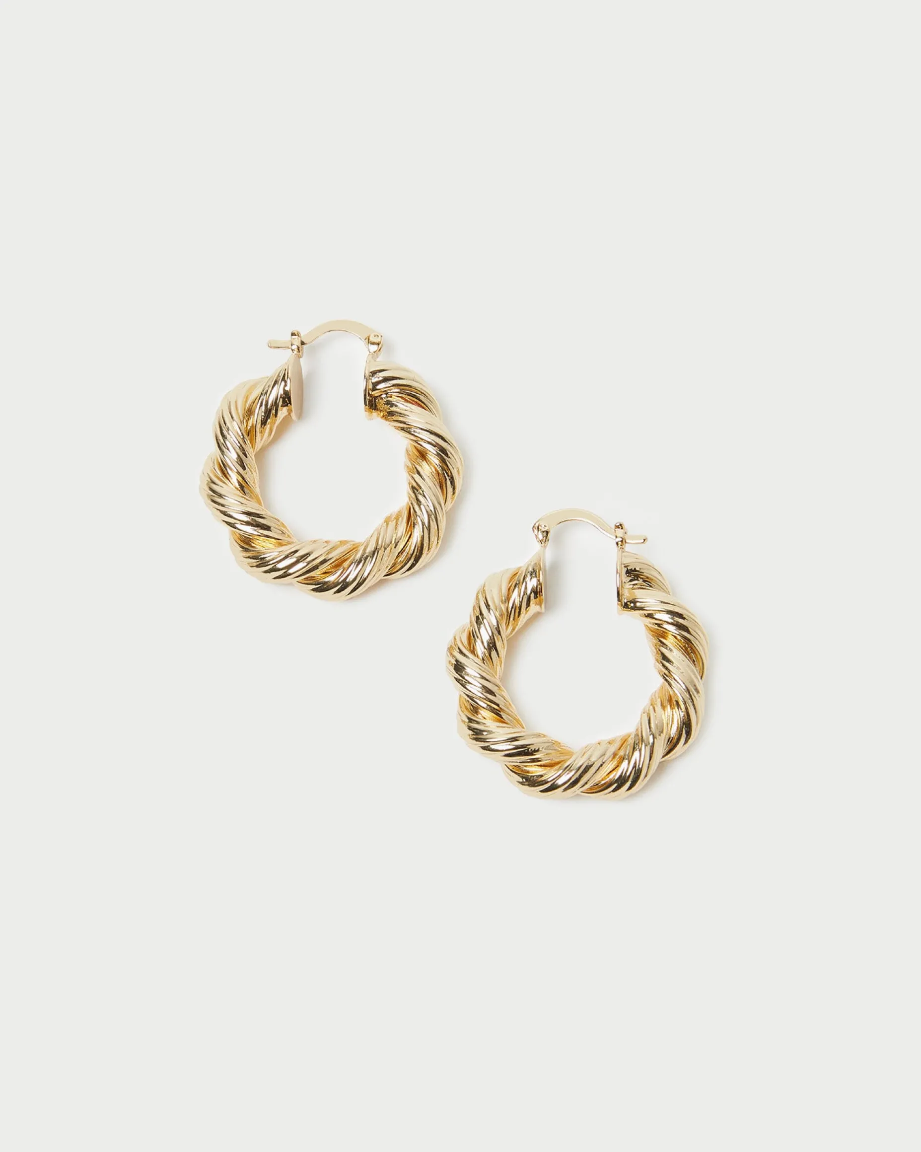 Atticus Gold Twisted Hoop Earrings