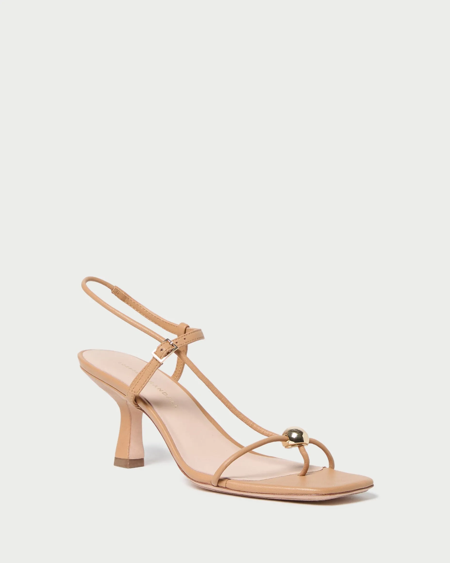 Triana Dune Leather Mid-Heel Sandal