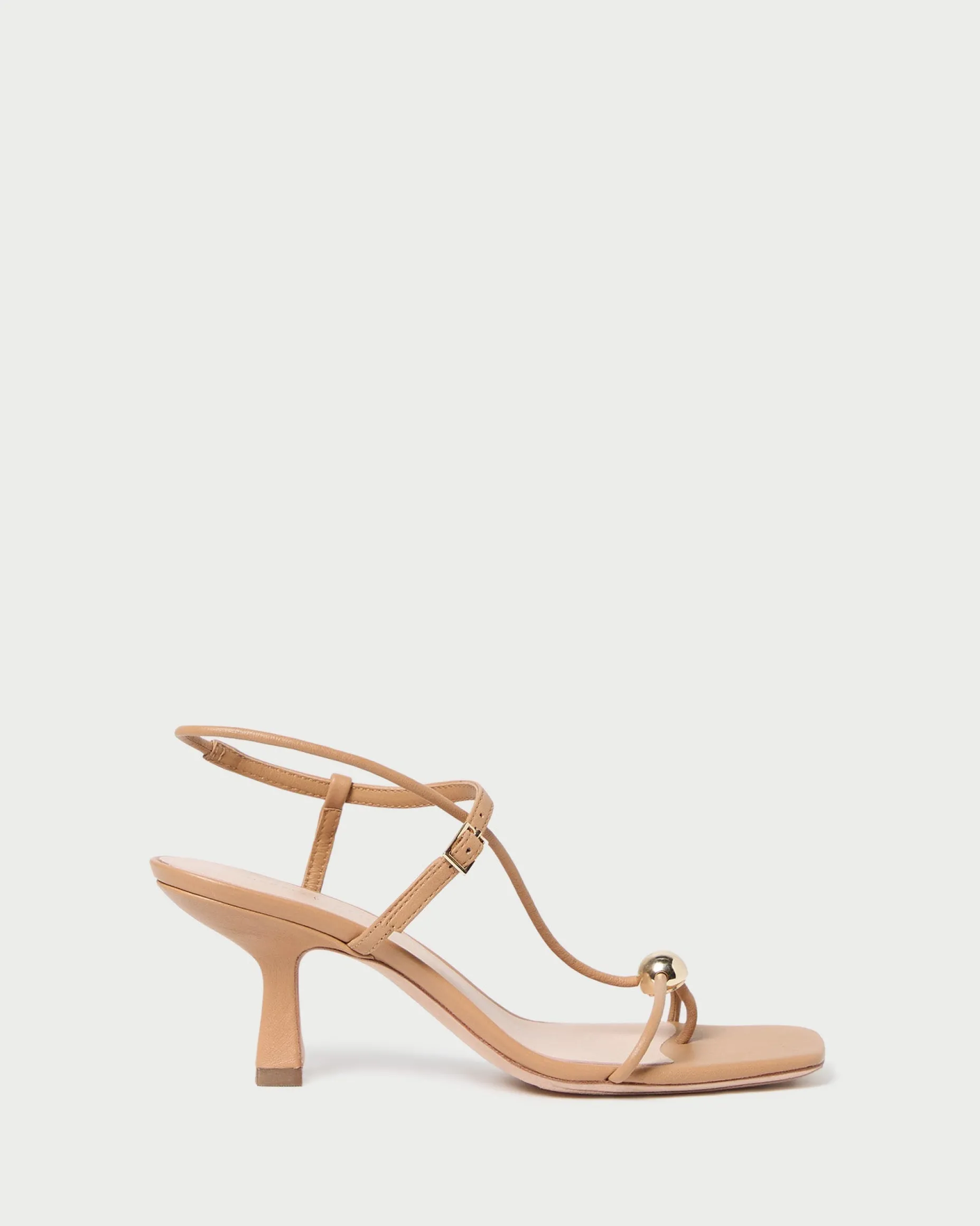 Triana Dune Leather Mid-Heel Sandal