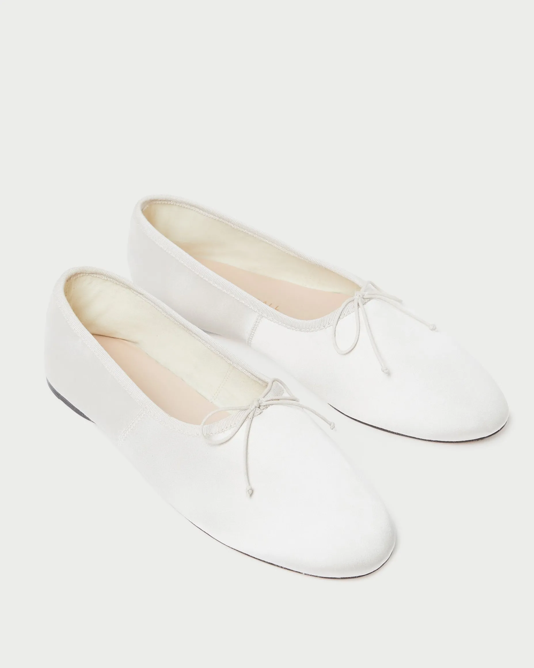 Landon Cream Satin Ballet Flat