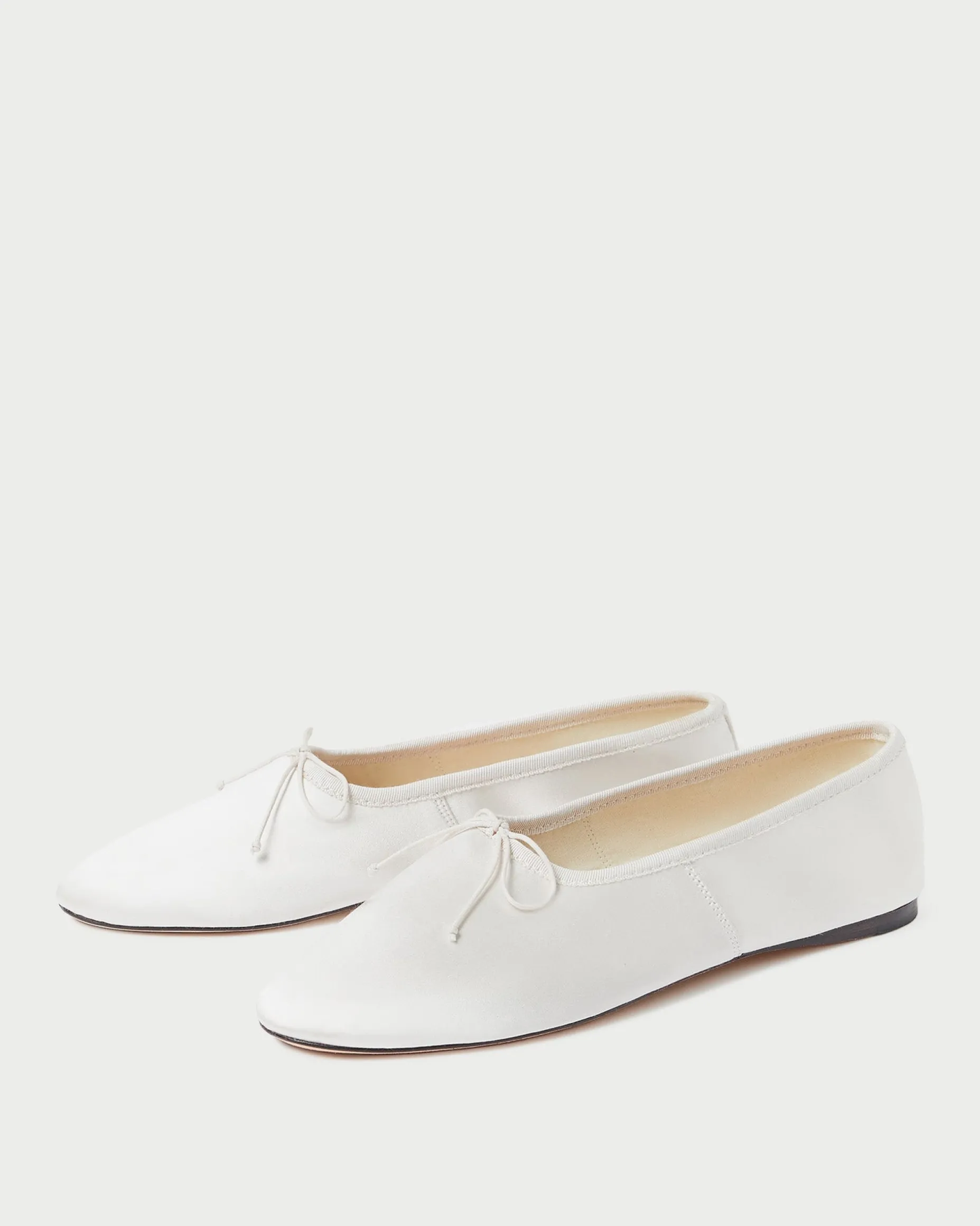 Landon Cream Satin Ballet Flat