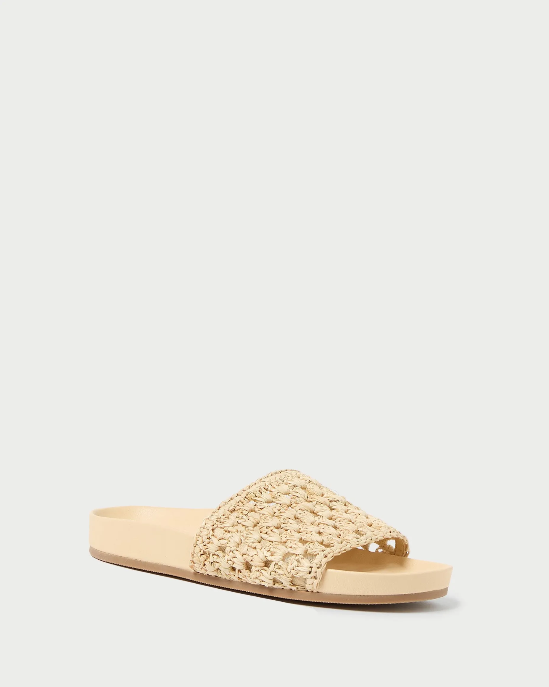 Henri Natural Crochet Leather Sandal