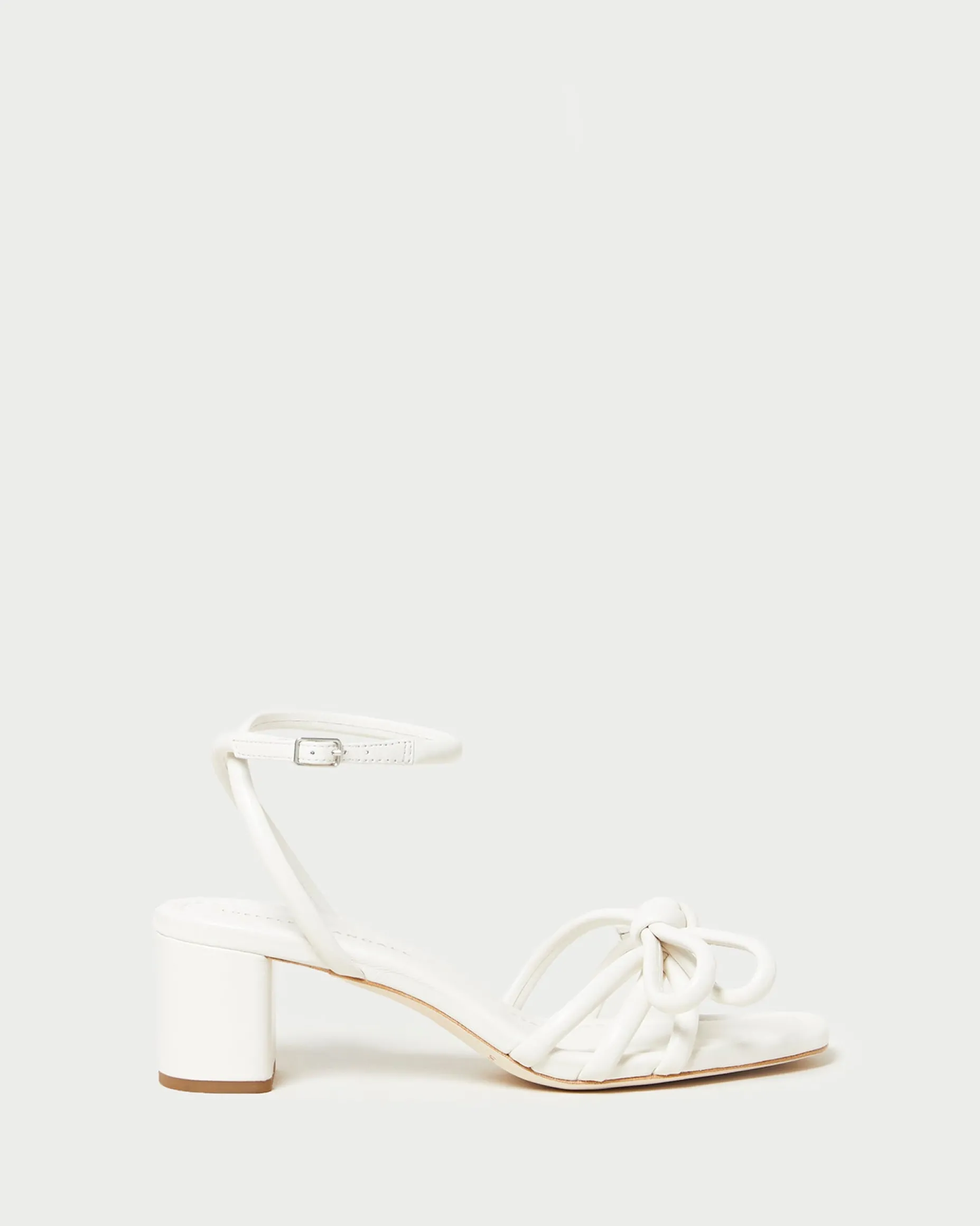 Mikel Natural Bow Mid-Heel Sandal