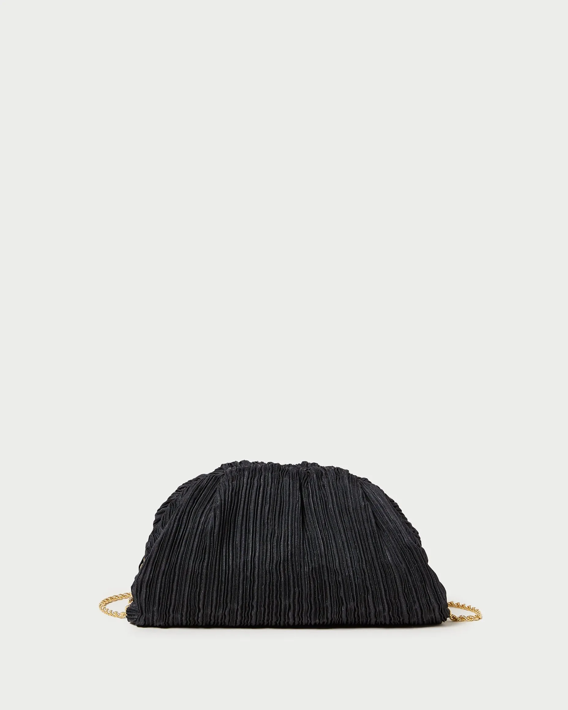 Bailey Natural Pleated Dome Clutch