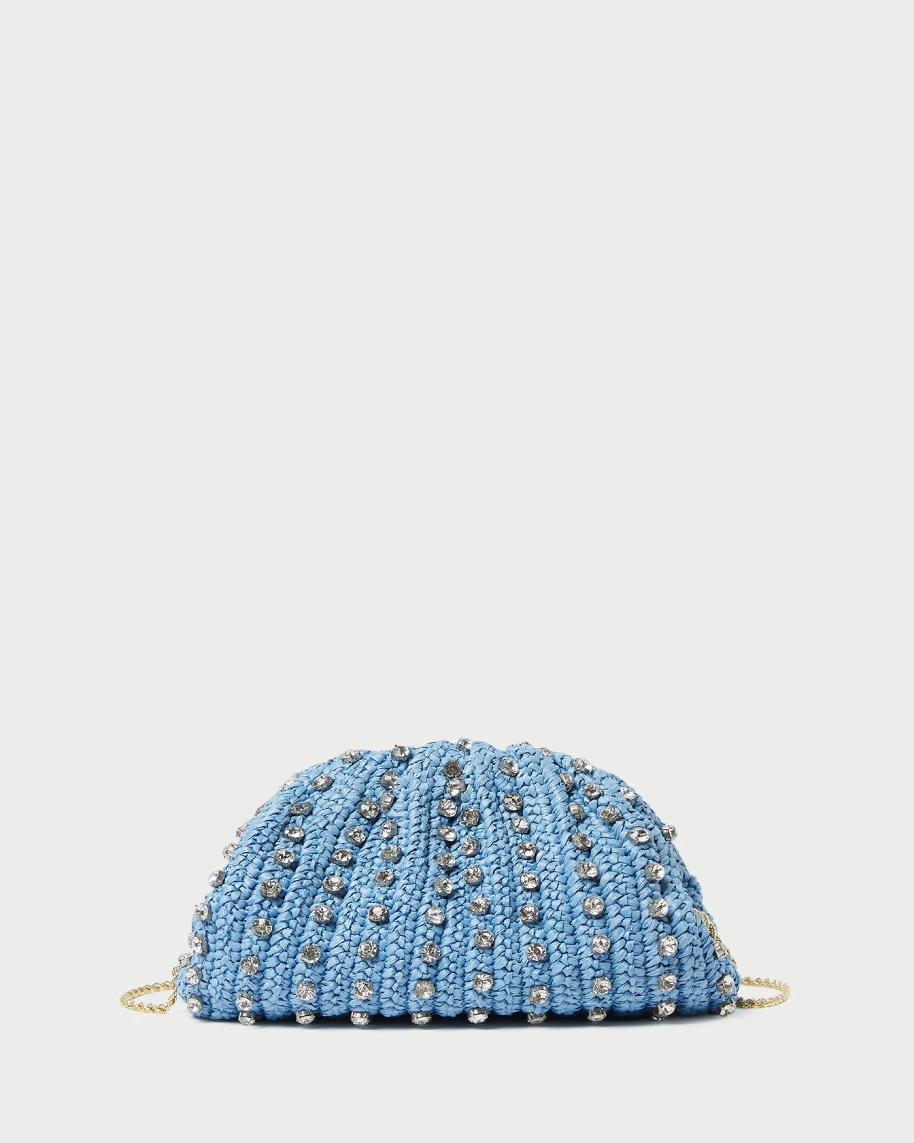 Bailey Natural Pleated Dome Clutch