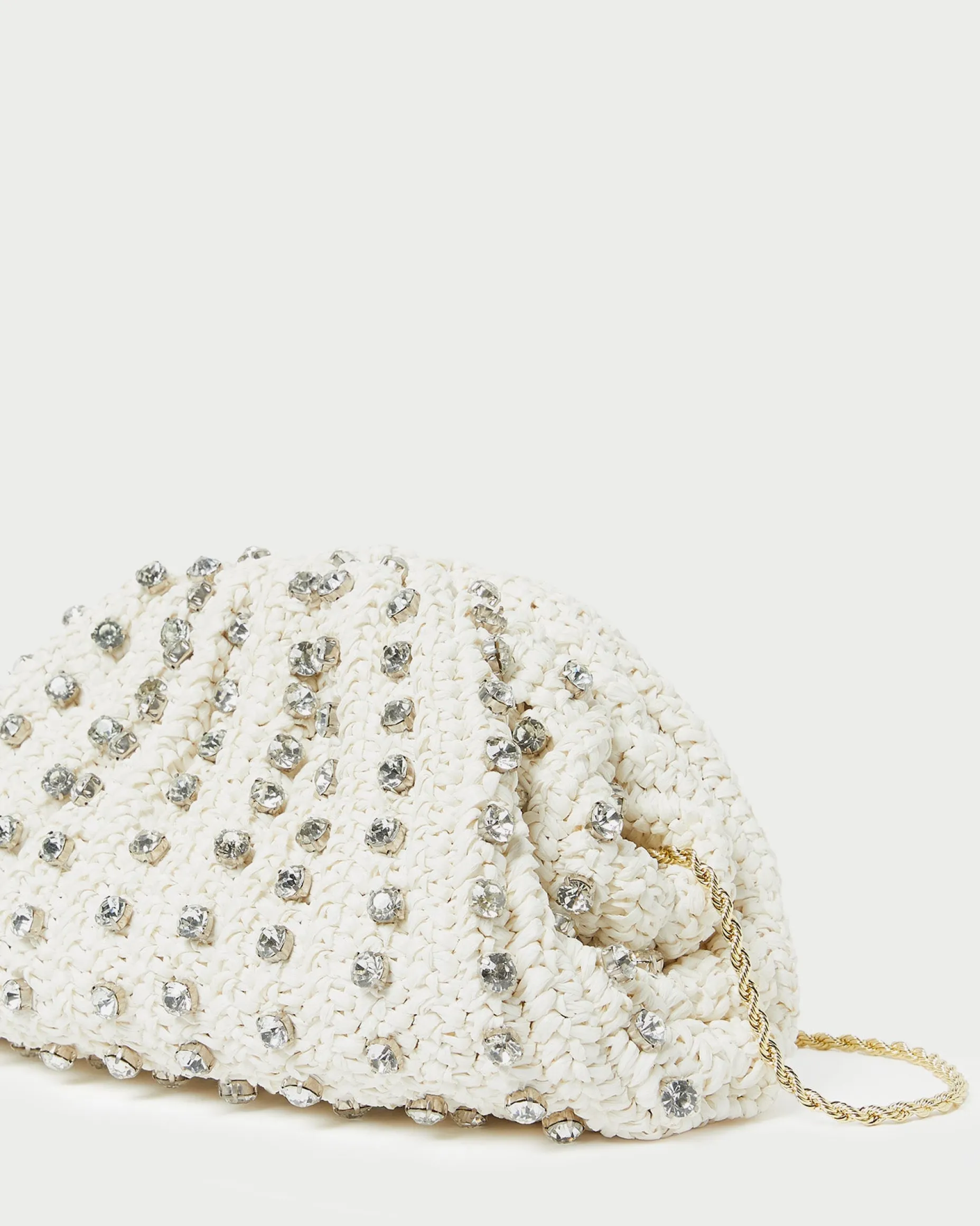 Bailey Natural Pleated Dome Clutch