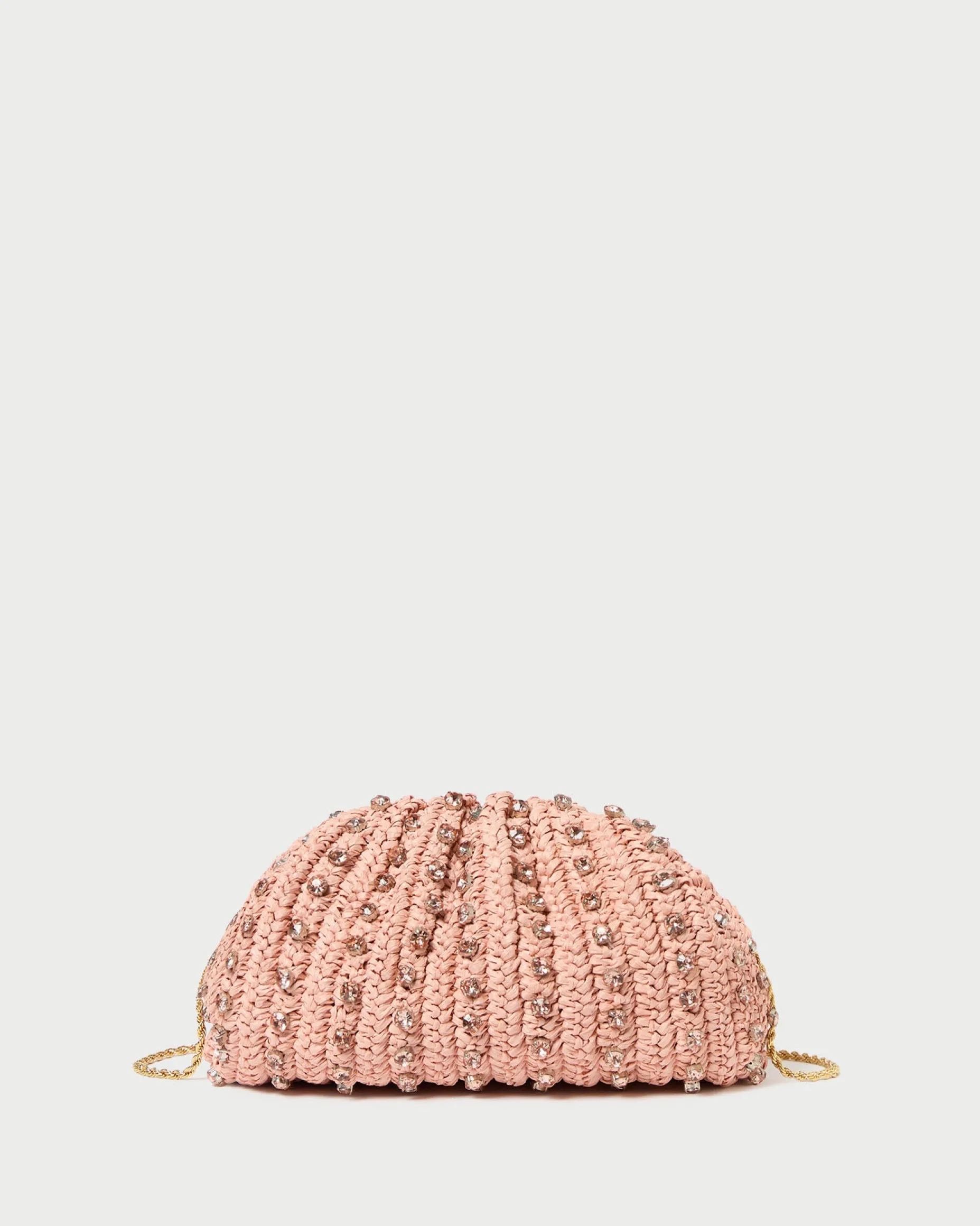 Bailey Natural Pleated Dome Clutch