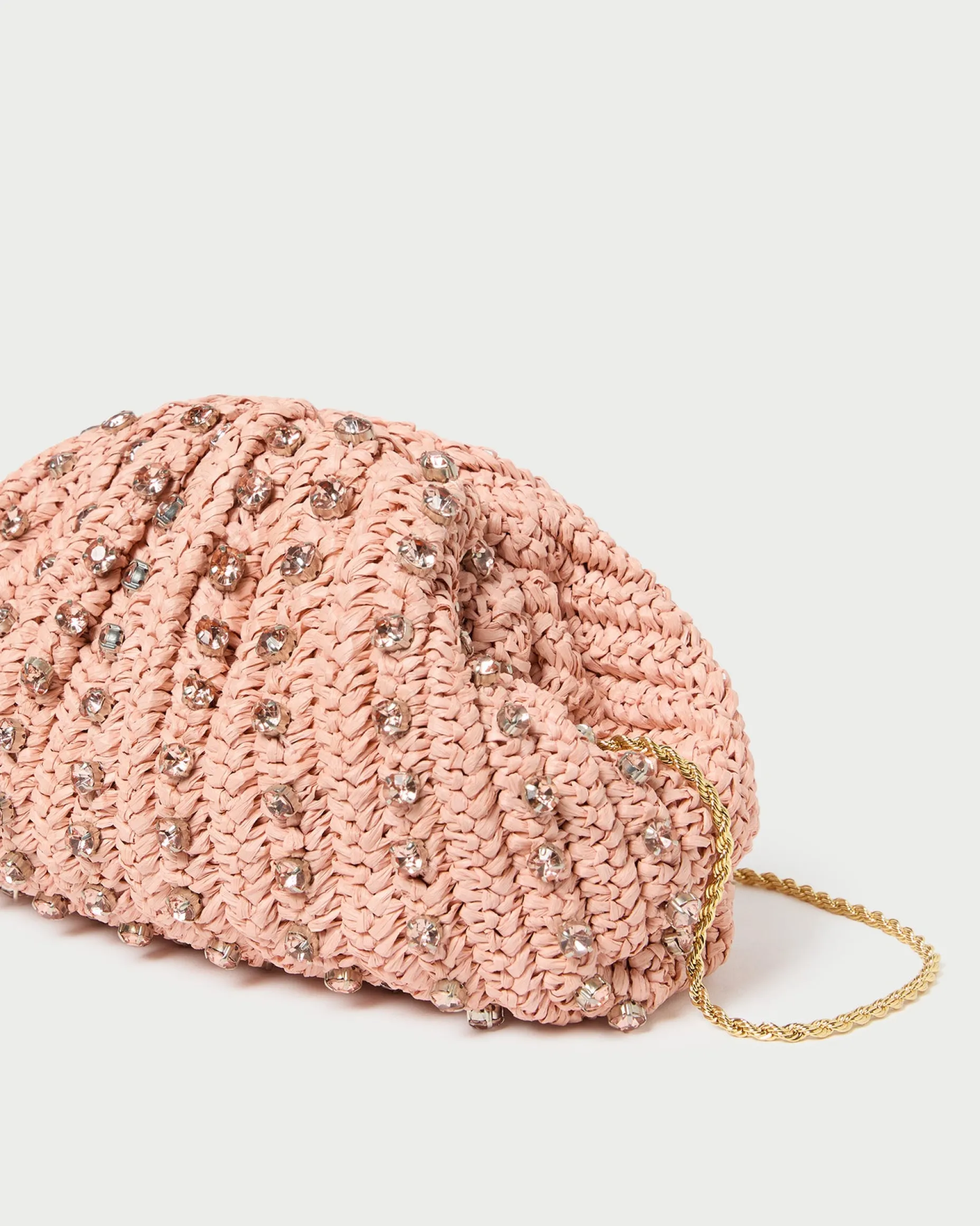 Bailey Natural Pleated Dome Clutch