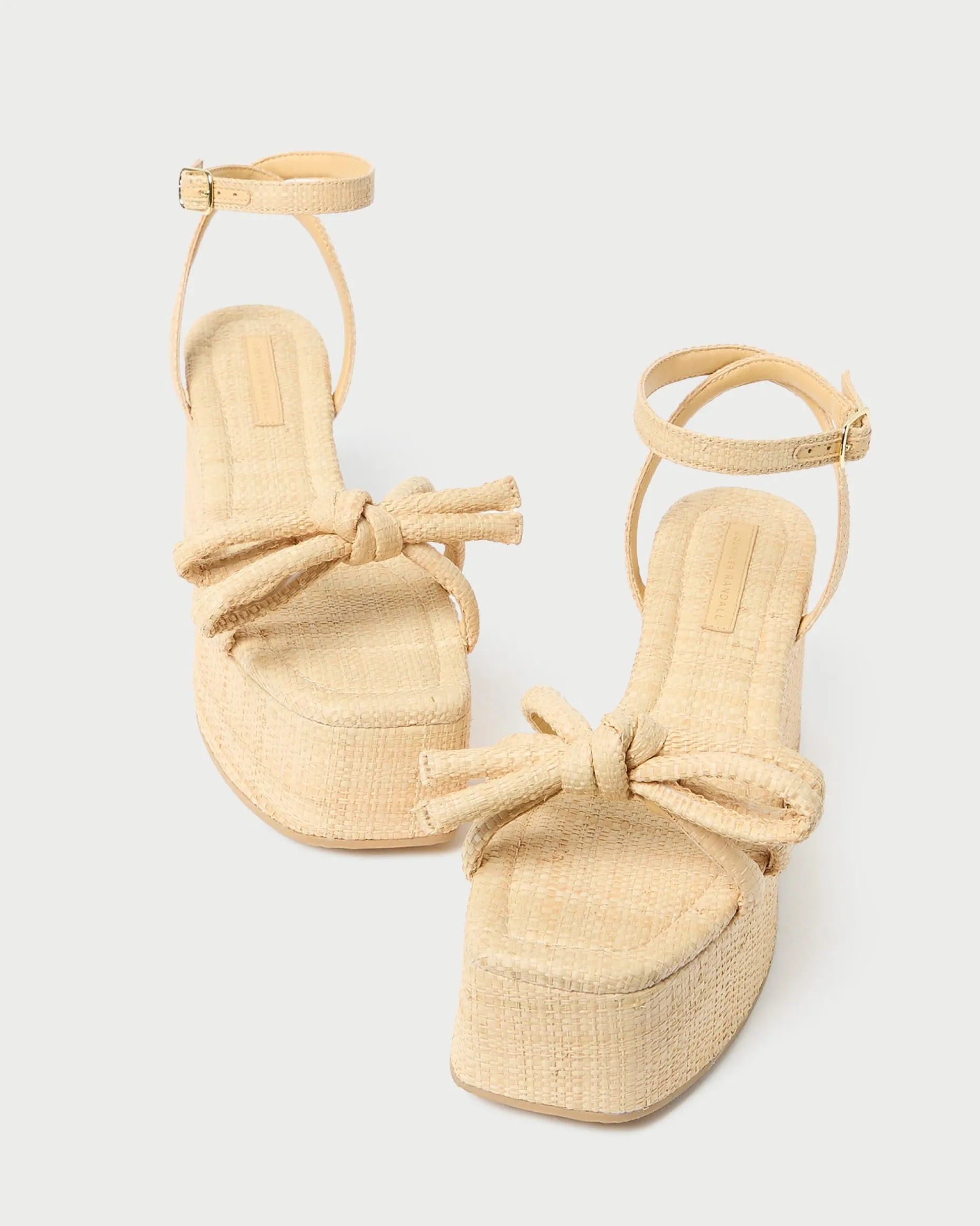 Hudson Natural Raffia Platform Sandal